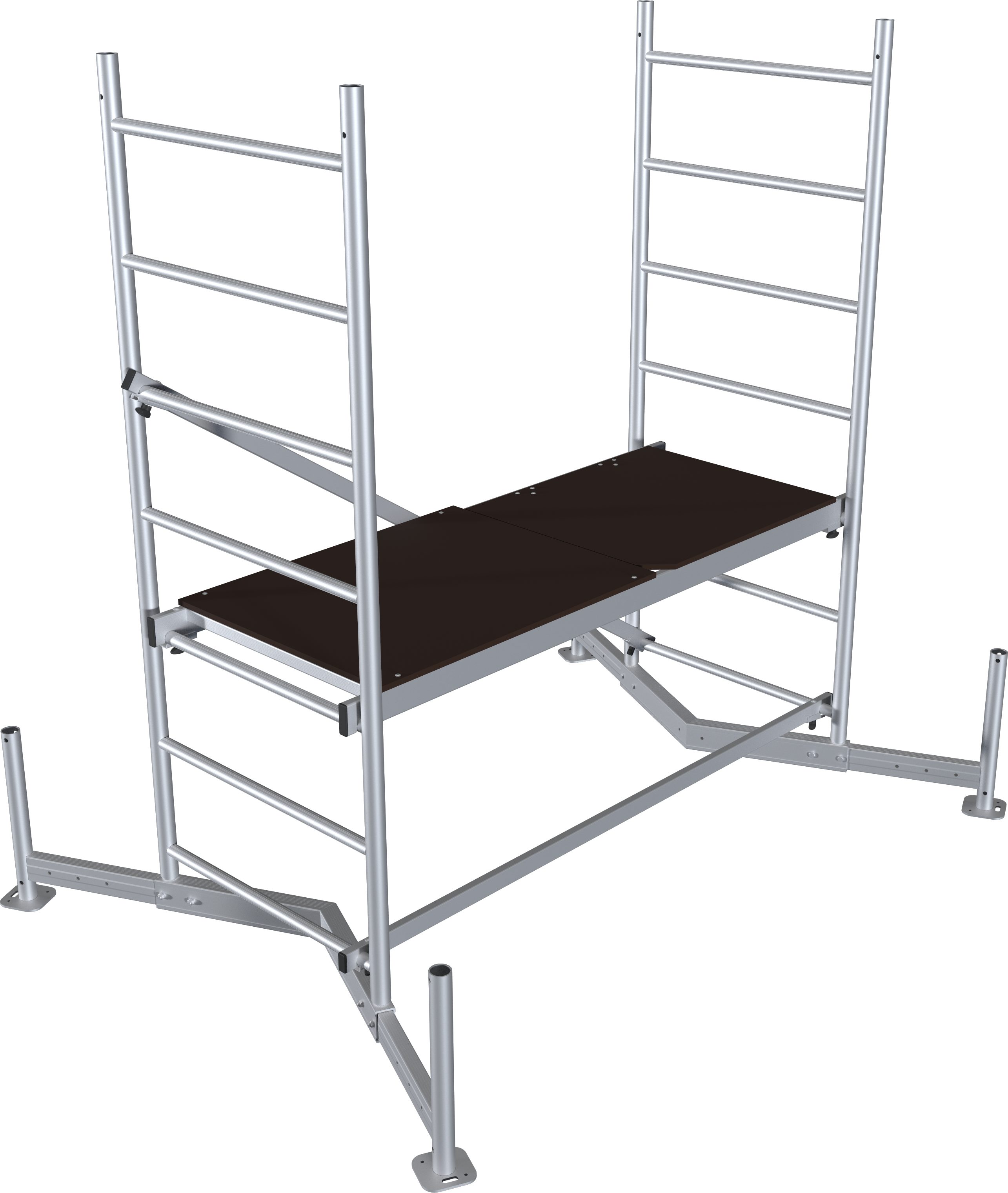 KRAUSE Arbeitsgerüst ClimTec System, Alu-Grundgerüst, aufstockbar, Arbeitshöhe: 3 Meter