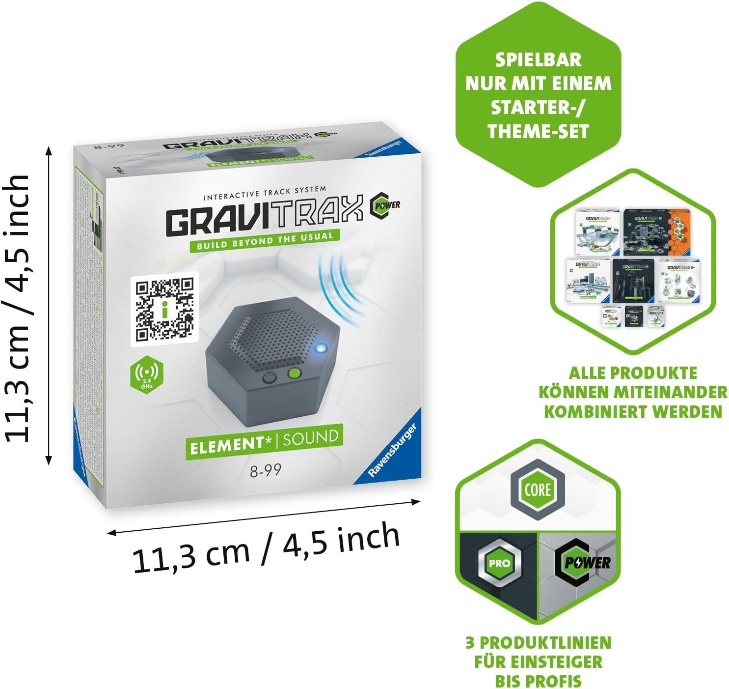 Ravensburger Kugelbahn Ravensburger GraviTrax Power Element Sound 27466 Erw. Kugelbahn 8+