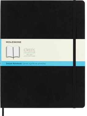 MOLESKINE Notizbuch, Classic Notizbuch XXL Dotted Weicher Einband Schwarz