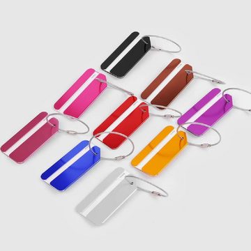 Blusmart Gepäckanhänger Kofferanhänger (6 Farben, 1-St., Gepäckanhänger aus Aluminium) Gepäckanhänger aus Metall