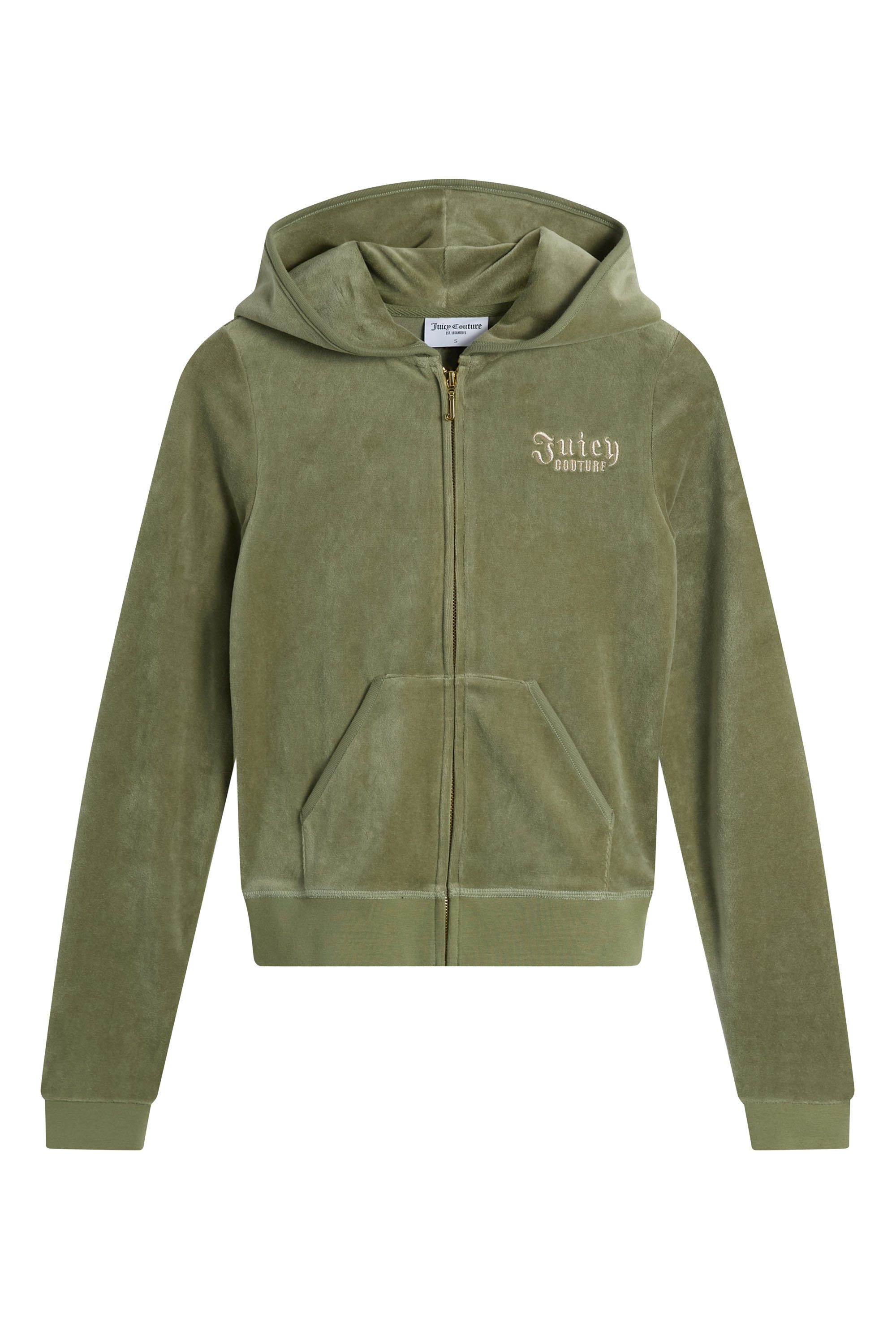 Juicy Couture Kapuzennickijacke REGAL REBELLE ROBYN HOODIE Damen Trainingsjacke Damen, Sweatjacke mit Kapuze, Velour, mit Glitzer, Sale