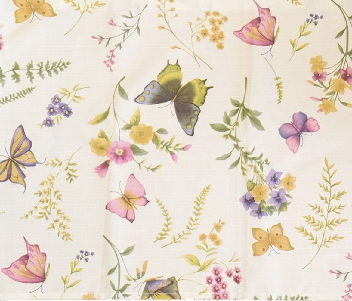 texpot Scheibengardine Gardine Druckmotiv Schmetterling Frühlingsdekoration Sommer (1 St), Schlaufen