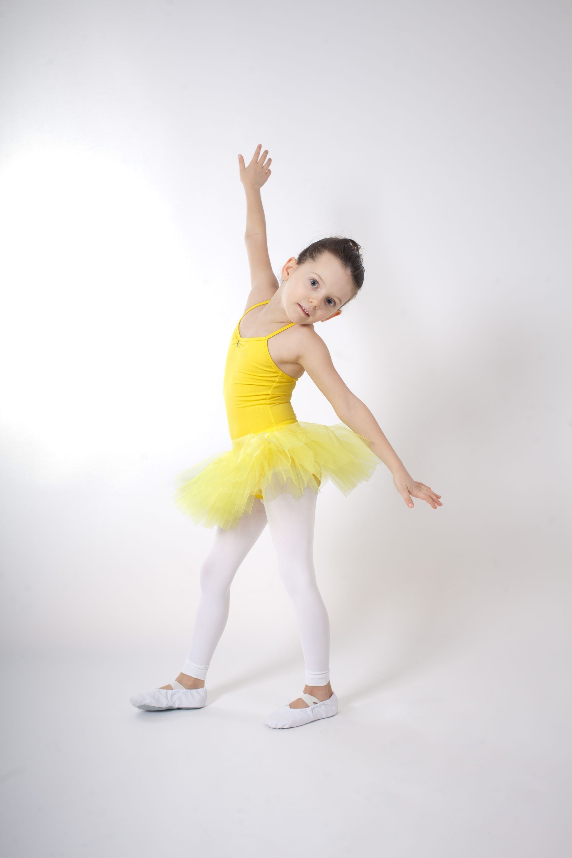 tanzmuster Tüllkleid Ballett Tutu Glitzersteinen mit Mädchen Ballettkleid für Kim gelb
