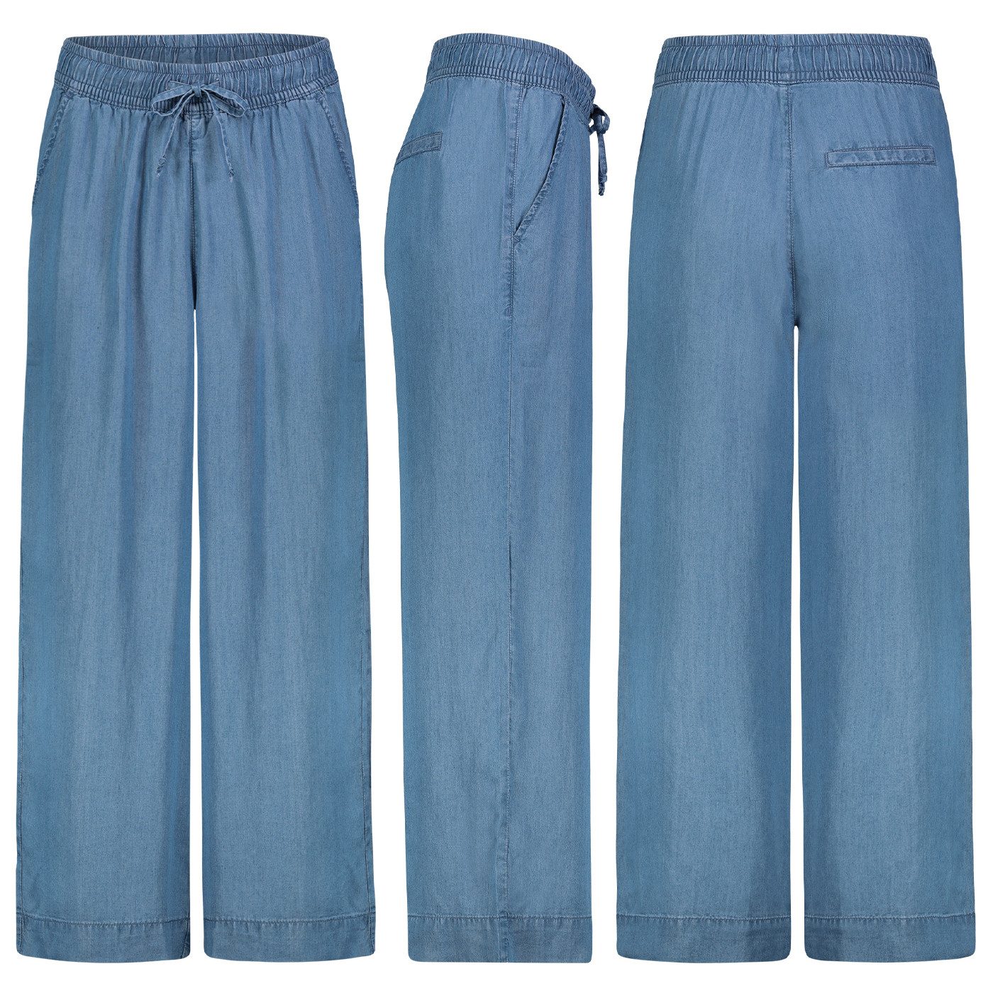 SUBLEVEL Chinos Damen Sommerliche Schlupfhose aus Denim mit weitem Bein Fre günstig online kaufen