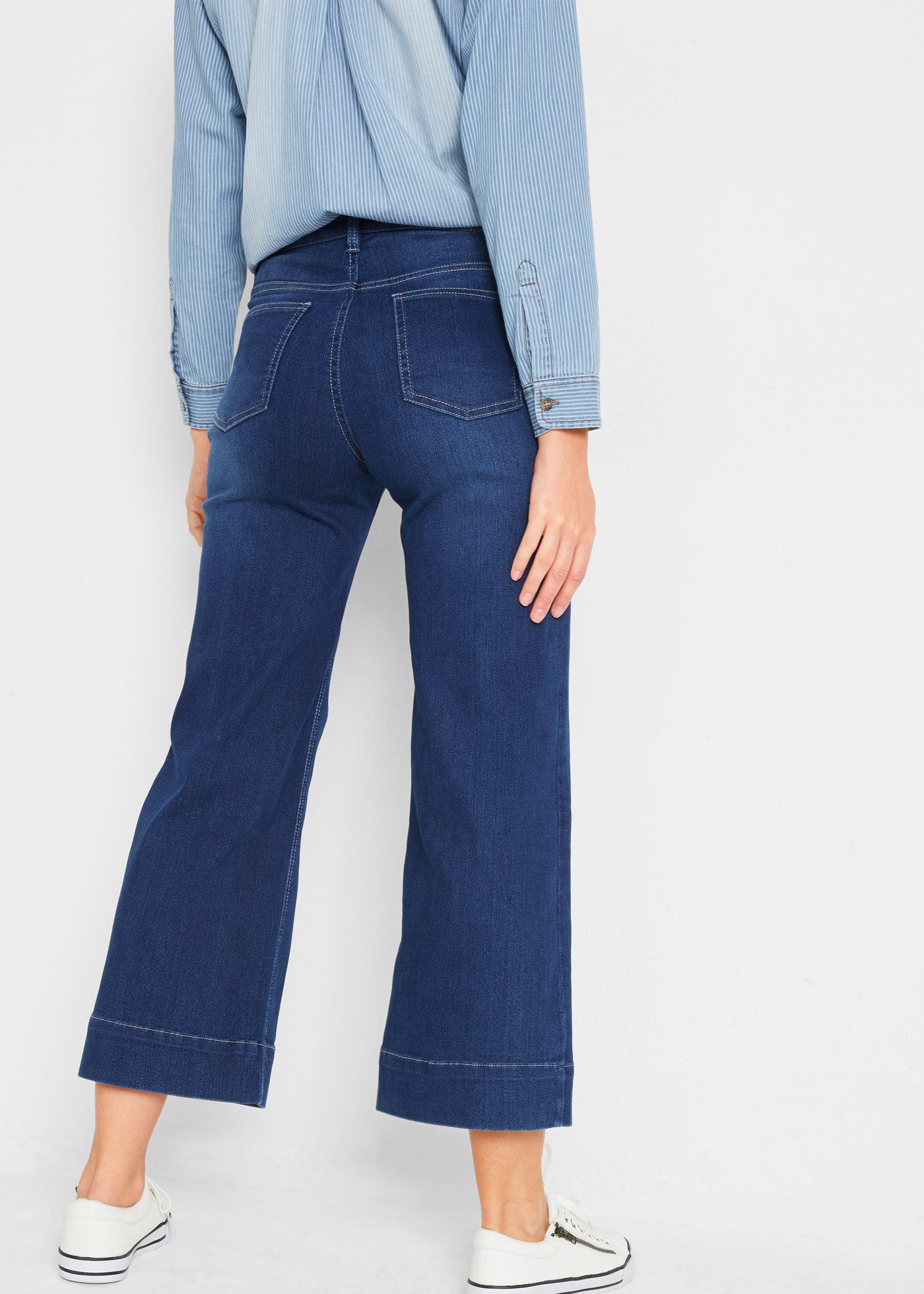 bonprix Weite Jeans (1-tlg) Loose Fit Passform, 7/8 Länge, mit Elasthan-Ant günstig online kaufen