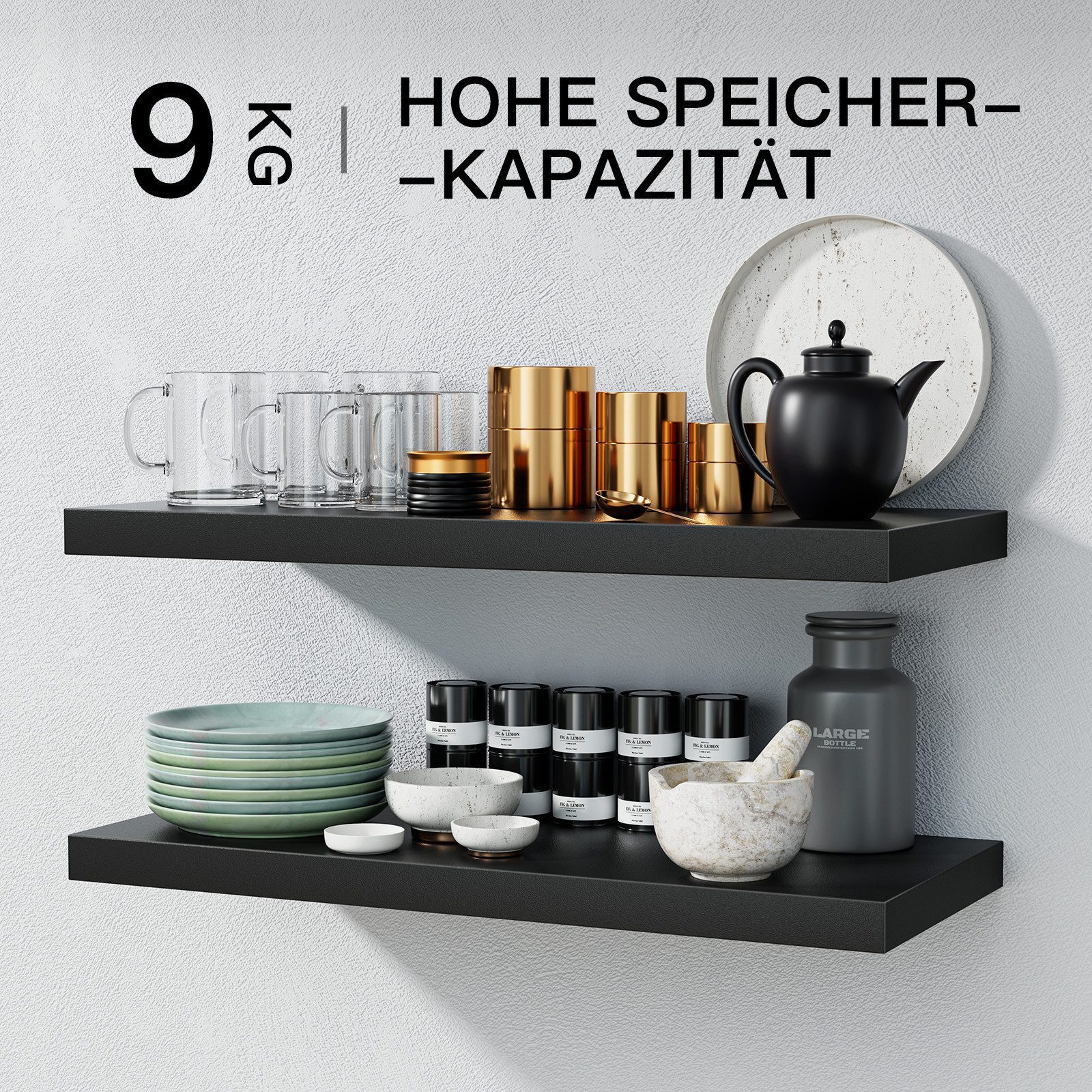 Totnz Wandregal 2er-Set, 60 x 17 günstig online kaufen