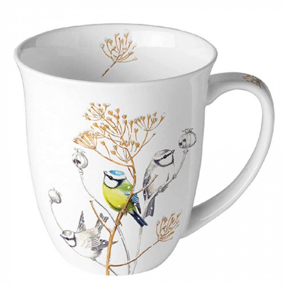 Becher Blumen, Frühling, Vogel, Sommer, Blossom, Mug, Winter Motiv