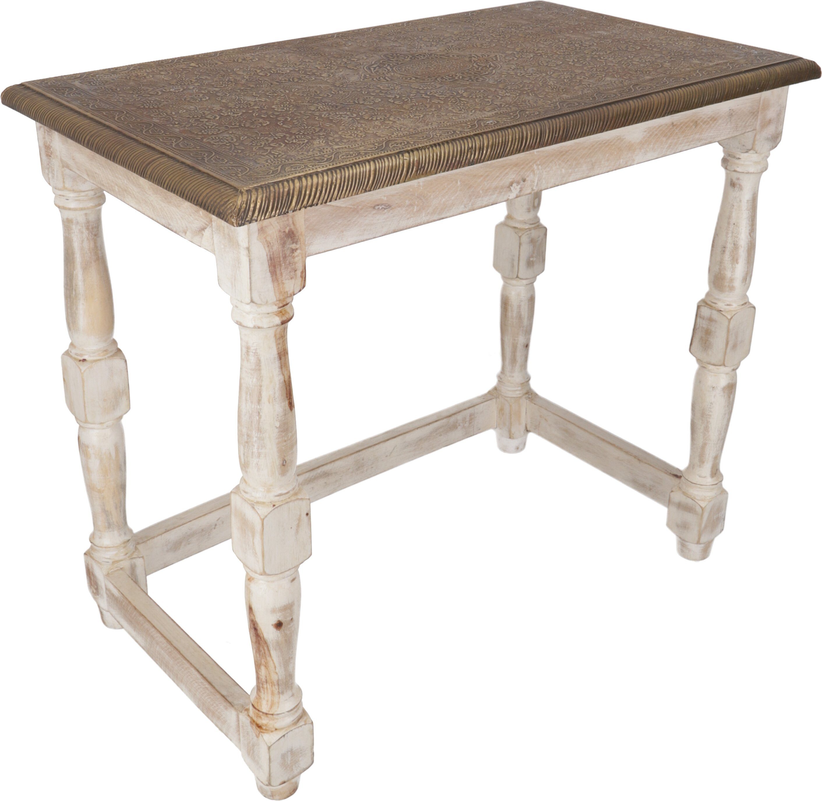 Couchtisch Beistelltisch mit Oberfläche aus handgeprägtem..