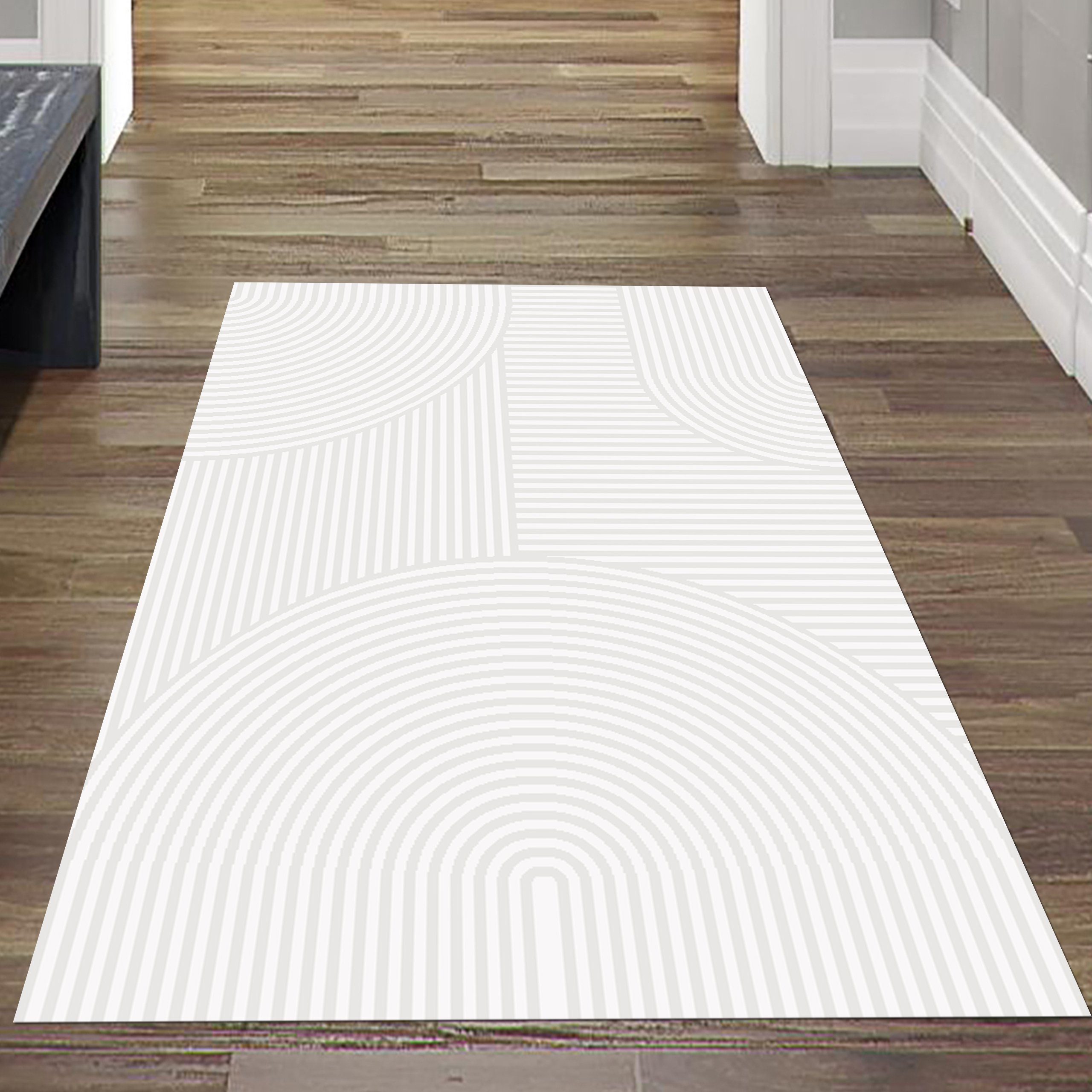 Teppich-Traum, Kurzflor Bogen mm, Teppich in Lichteinfall Teppich Muster rechteckig, heller/dunkler 14 Höhe: Creme, mit Je nach