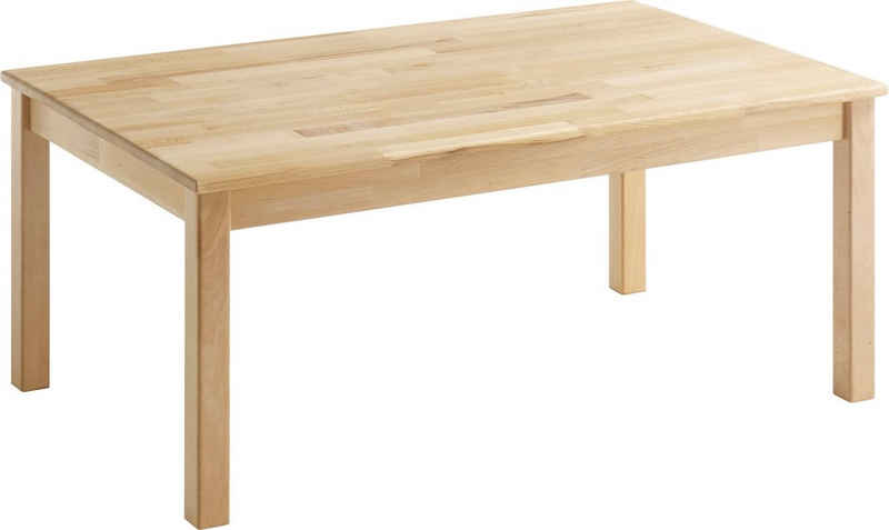MCA furniture Couchtisch Alfons, Wohnzimmertisch Massivholz geölt, keilverzinkt belastbar bis 20 kg