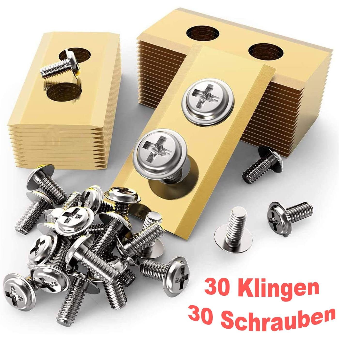 VERCO Mährobotermesser für Worx Mähmesser (inkl. Schrauben, 30 Stück), Titan Messer Ersatz Klingen Set rostfrei