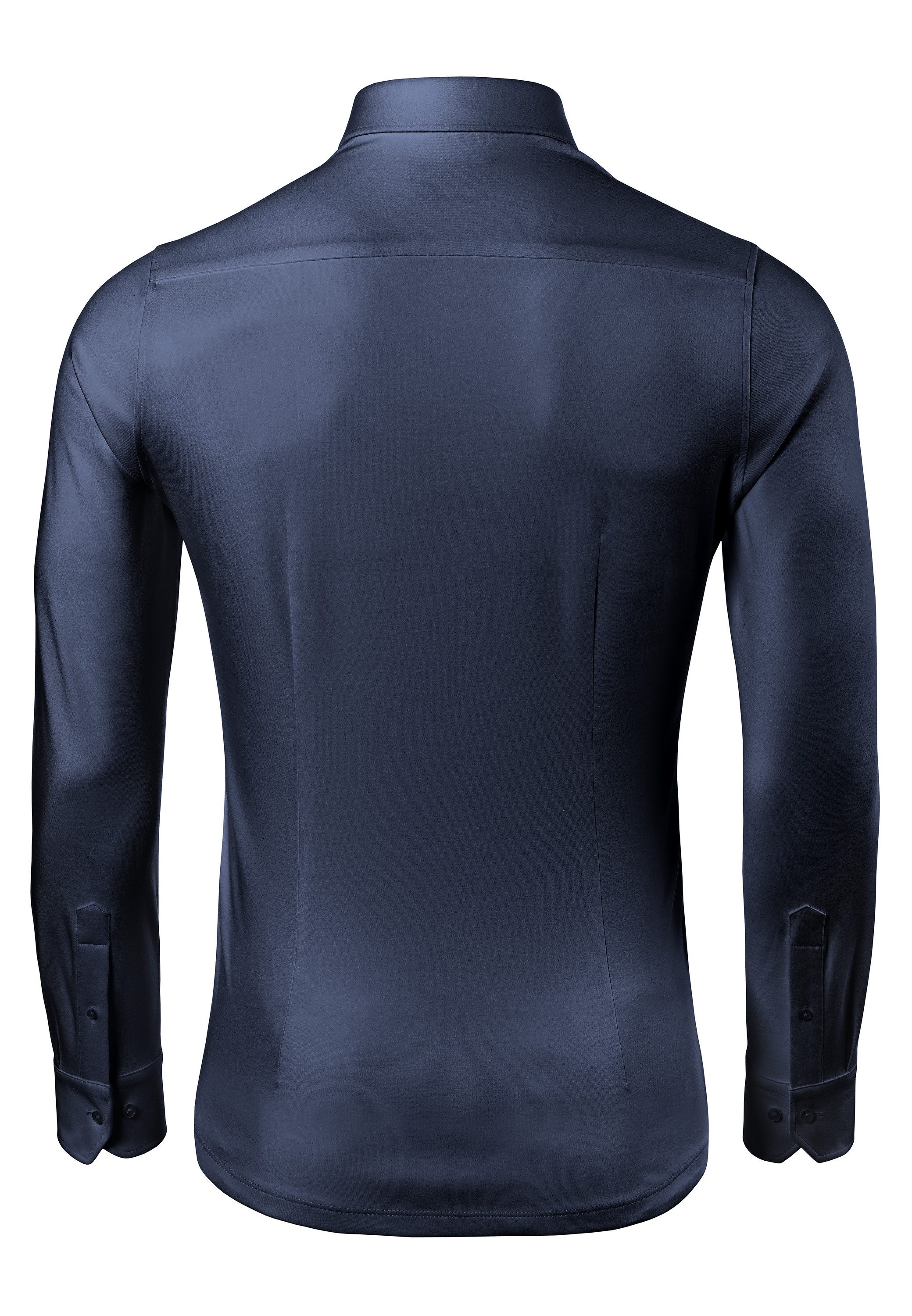 Vincenzo Boretti Businesshemd tailliert bügelfrei Jersey – Bild 4 von 4