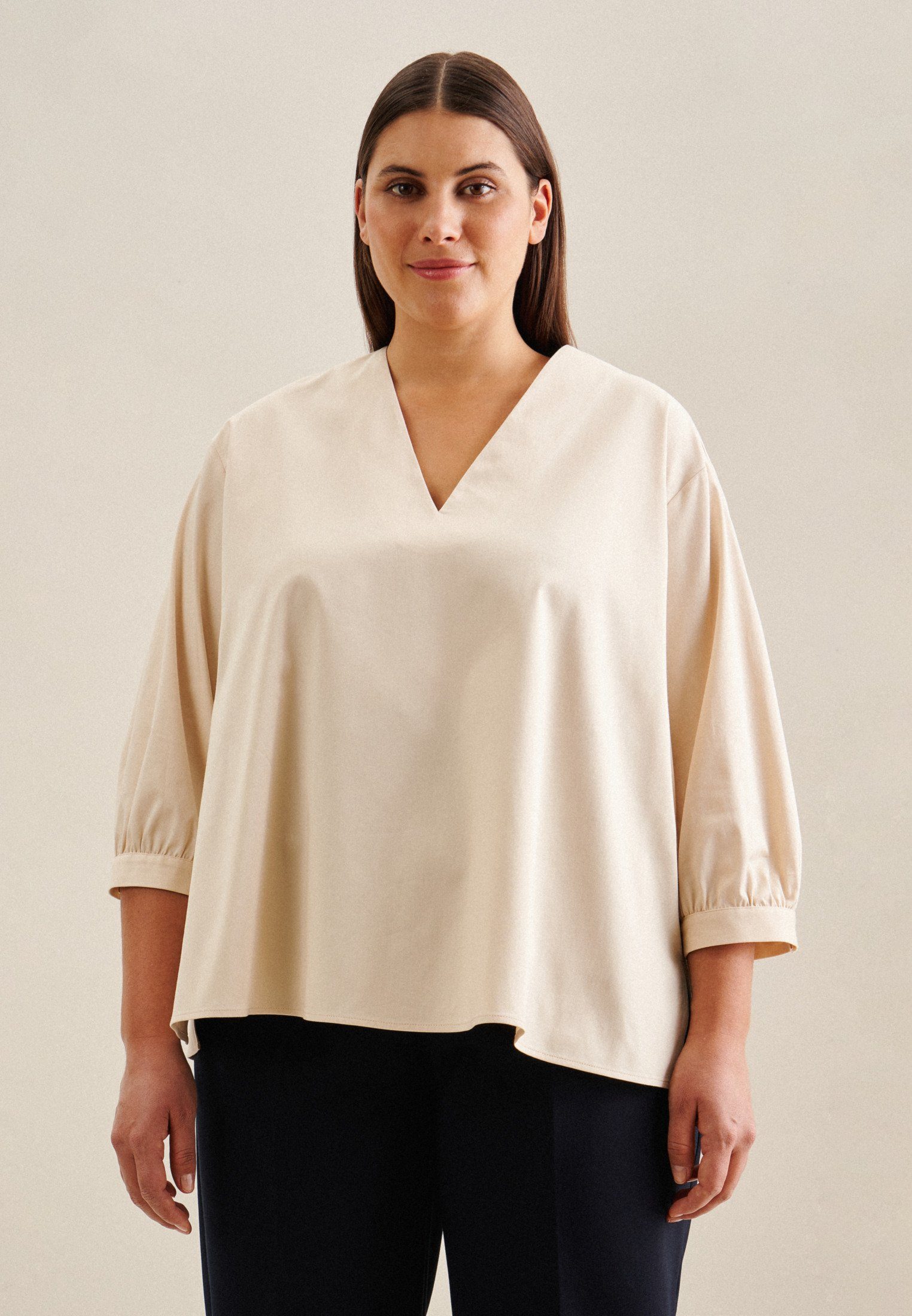 Longbluse Schwarze Rose