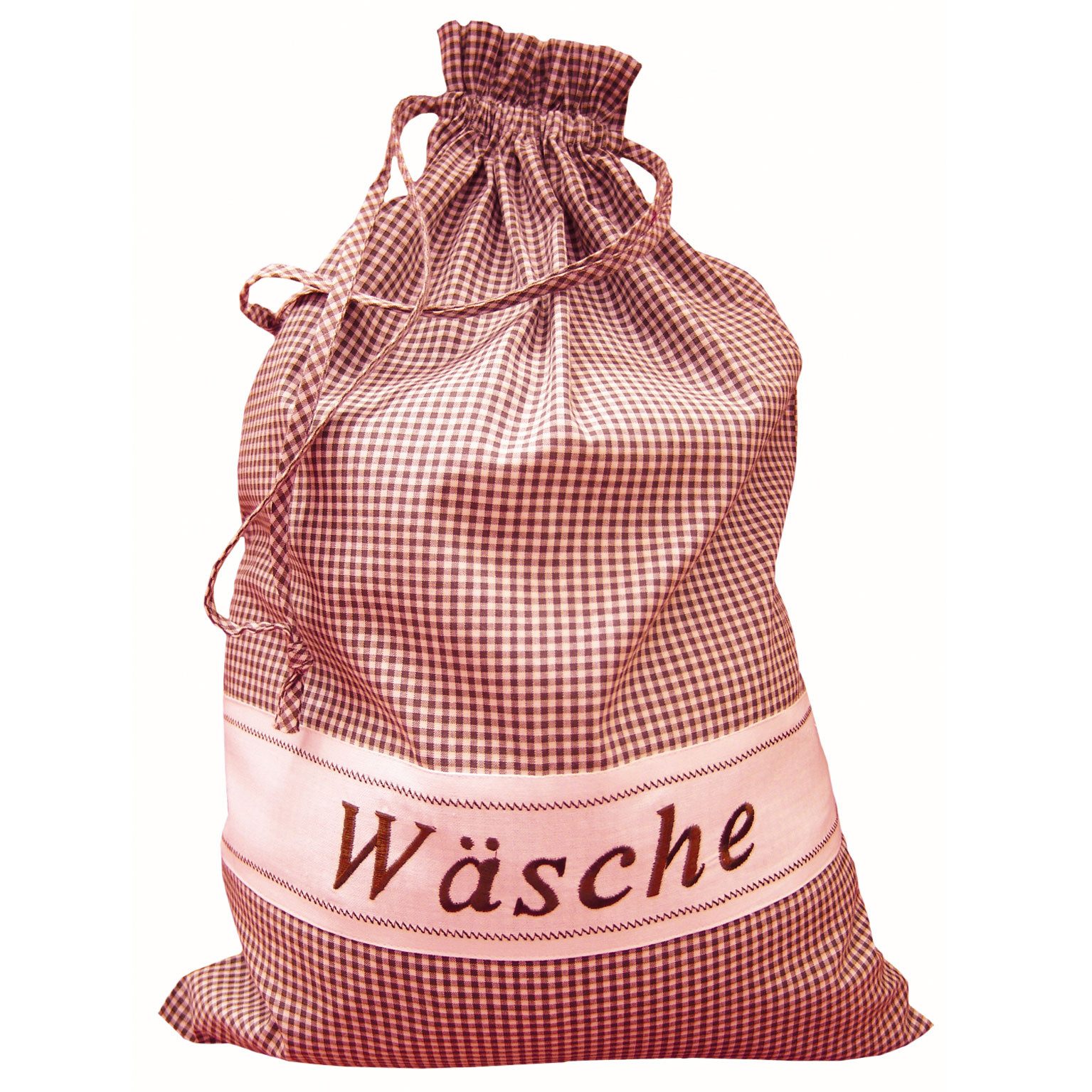texpot Wäschesack Wäschebeutel kariert mit Zugband (1 St), faltbar