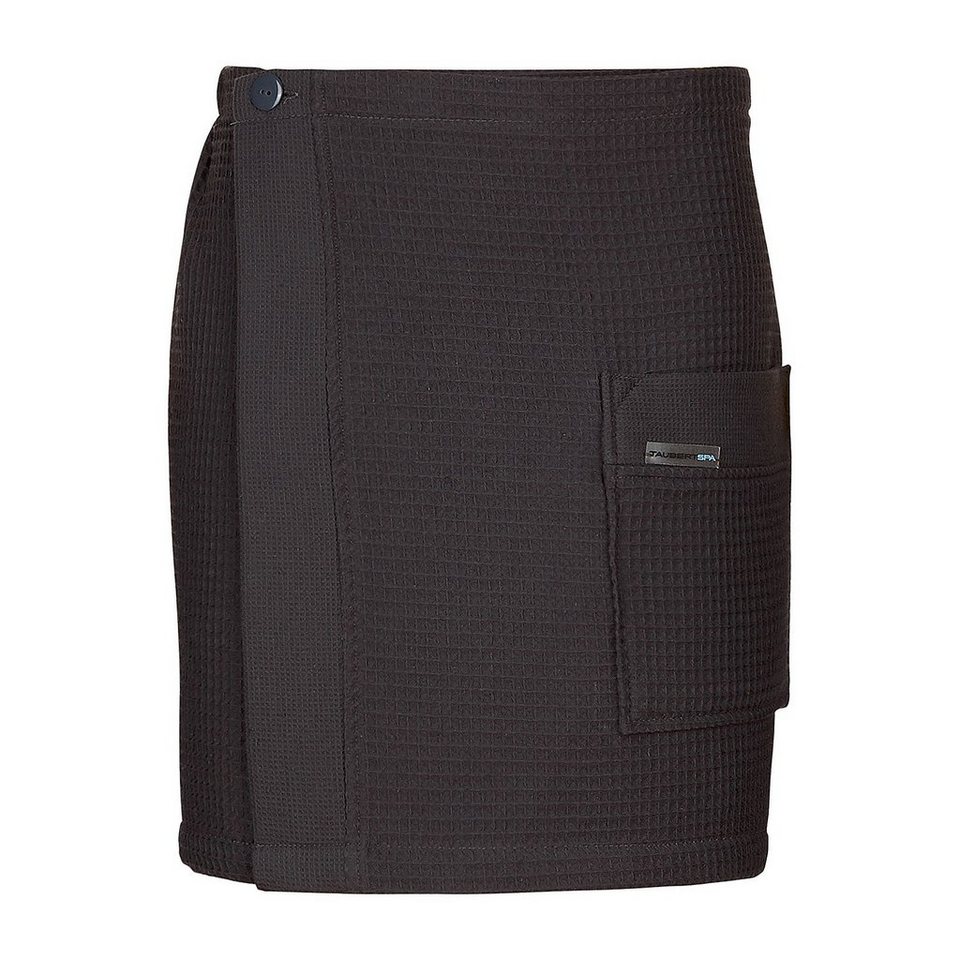 Taubert Saunatuch Herren Sauna Kilt Spa Thalasso, (1-St), Länge 45 cm,  Pique, mit Gummizug und Knöpfen 4-fach weitenverstellbar