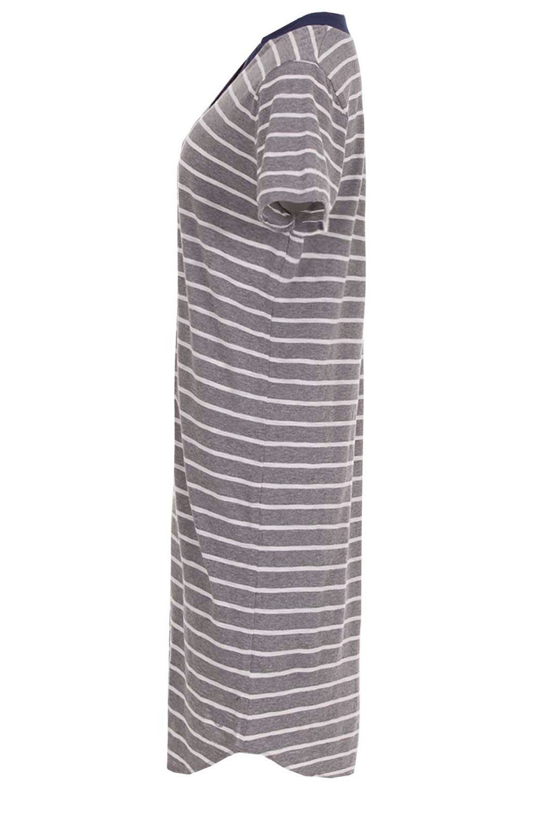 Nachthemd - Mehrfarbig zeitlos Nachthemd Kurzarm grau