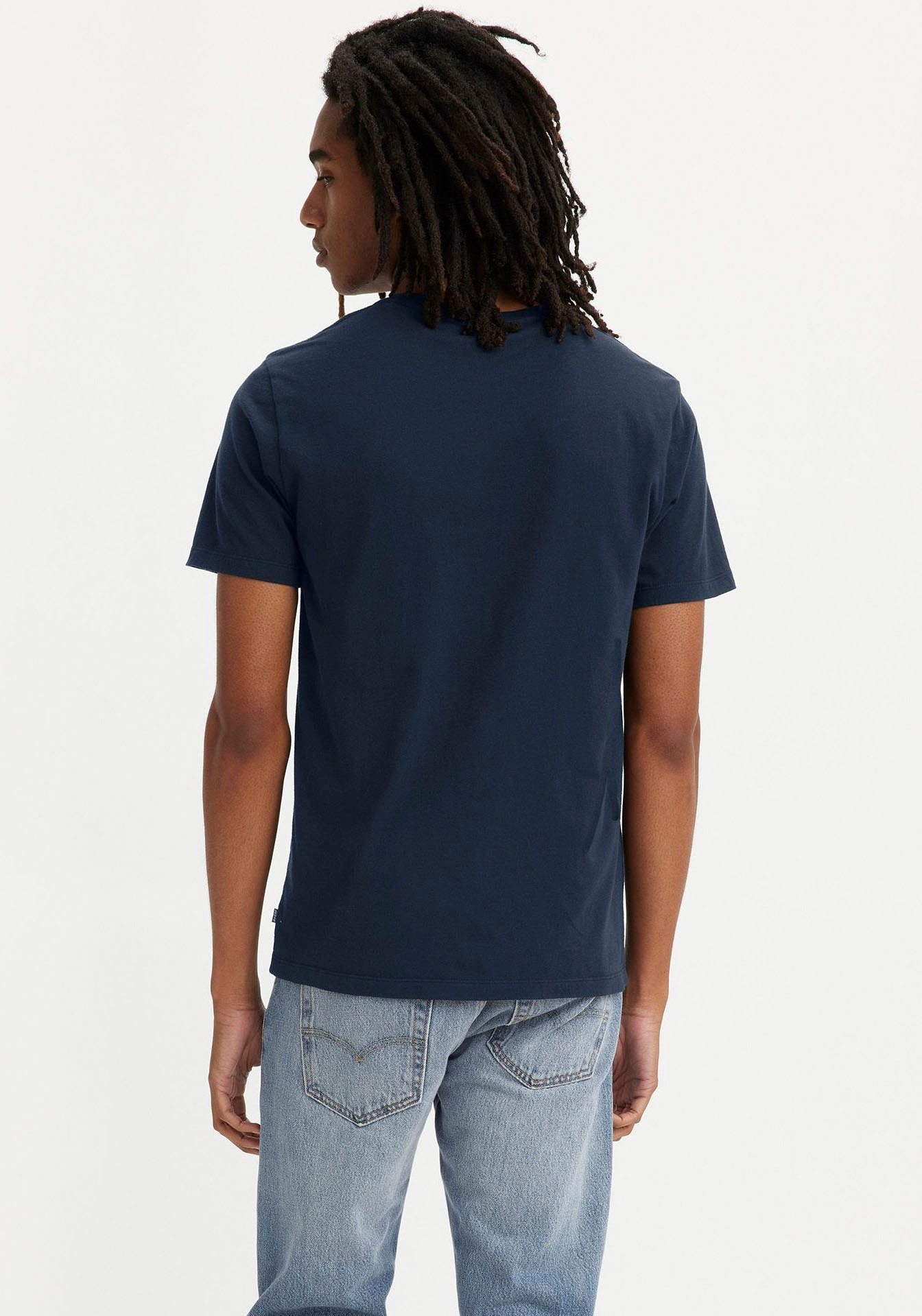 Logo-Front-Print TEE CREWNECK blau T-Shirt mit Levi's®