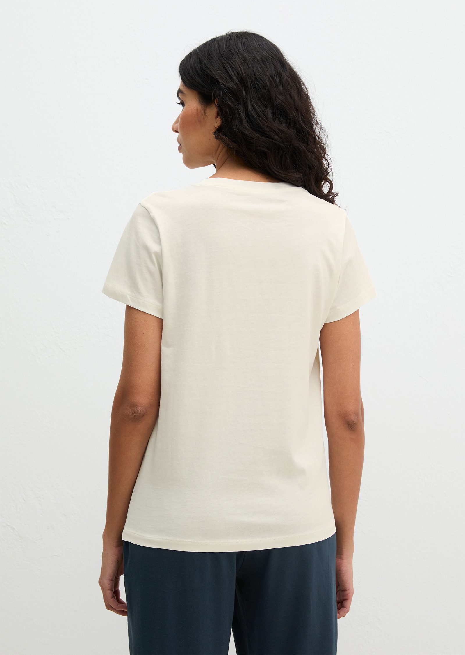 Marc O'Polo Pyjamaoberteil Mix N Match Cotton Top SS mit Rundhalsausschnitt und kurzem Arm