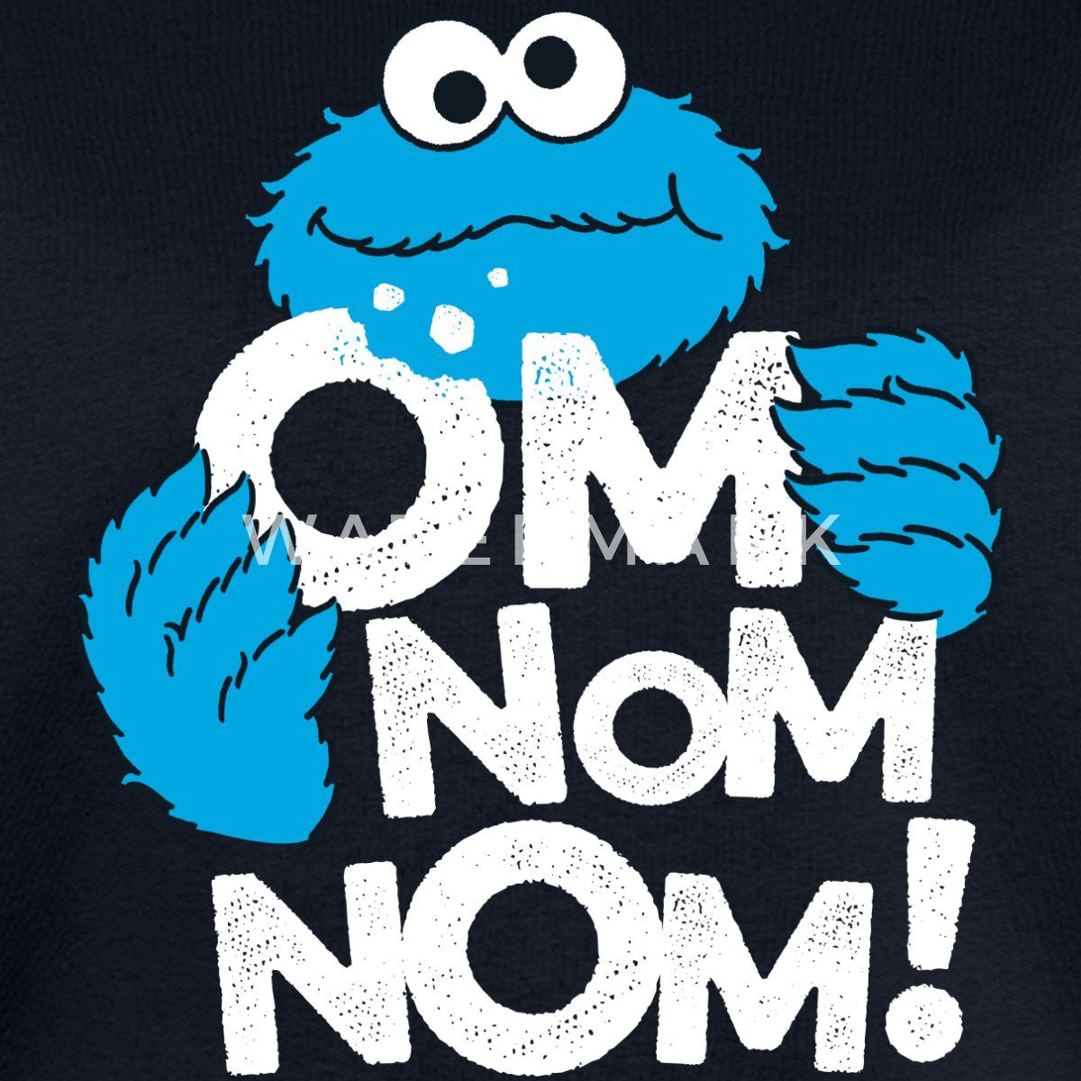 Spreadshirt Sweatshirt Sesamstraße Krümelmonster Om Nom günstig online kaufen
