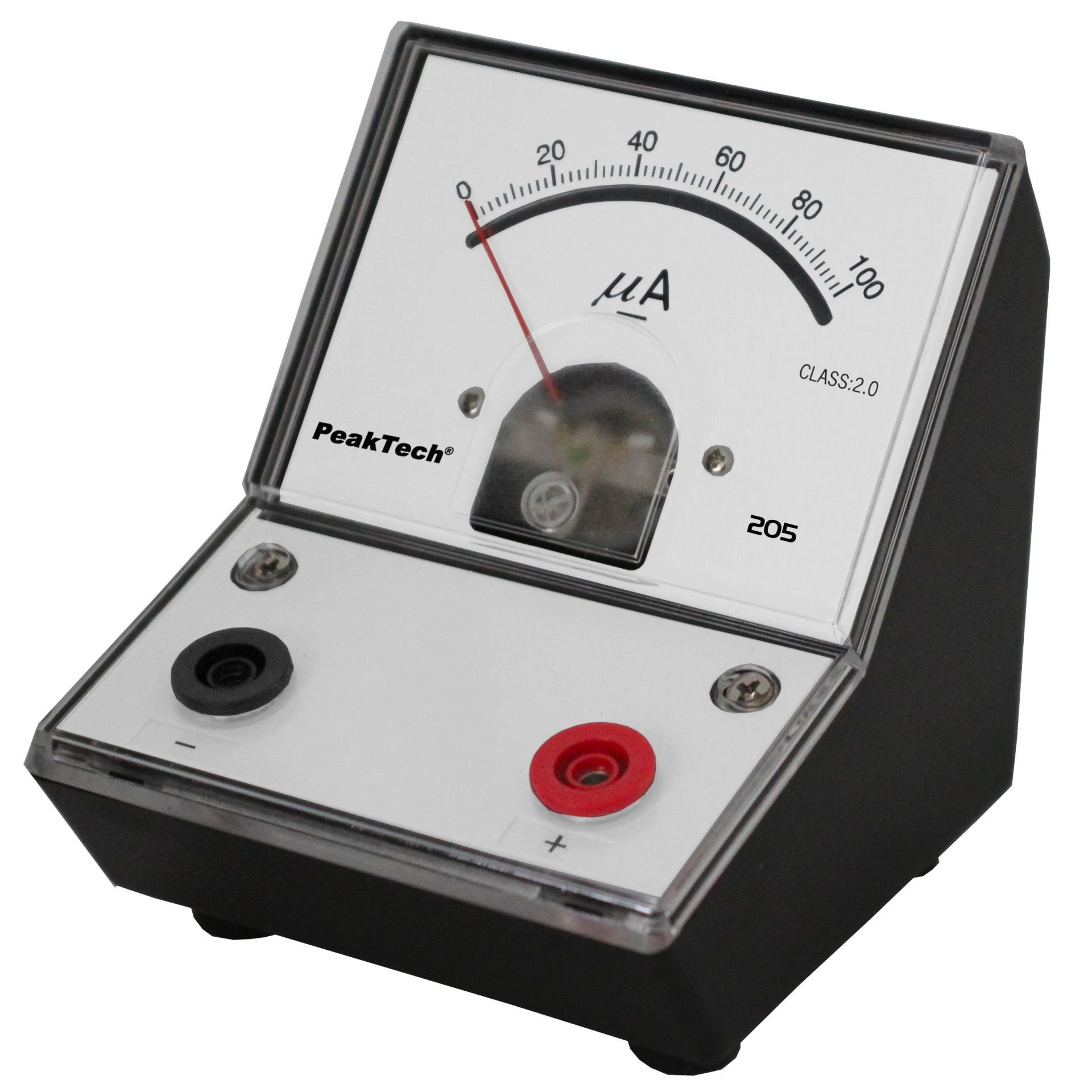 0 1-tlg. (ED-205 Strommessgerät - PeakTech µA 0-100), PeakTech 205-02: 100 Analog-Amperemeter P