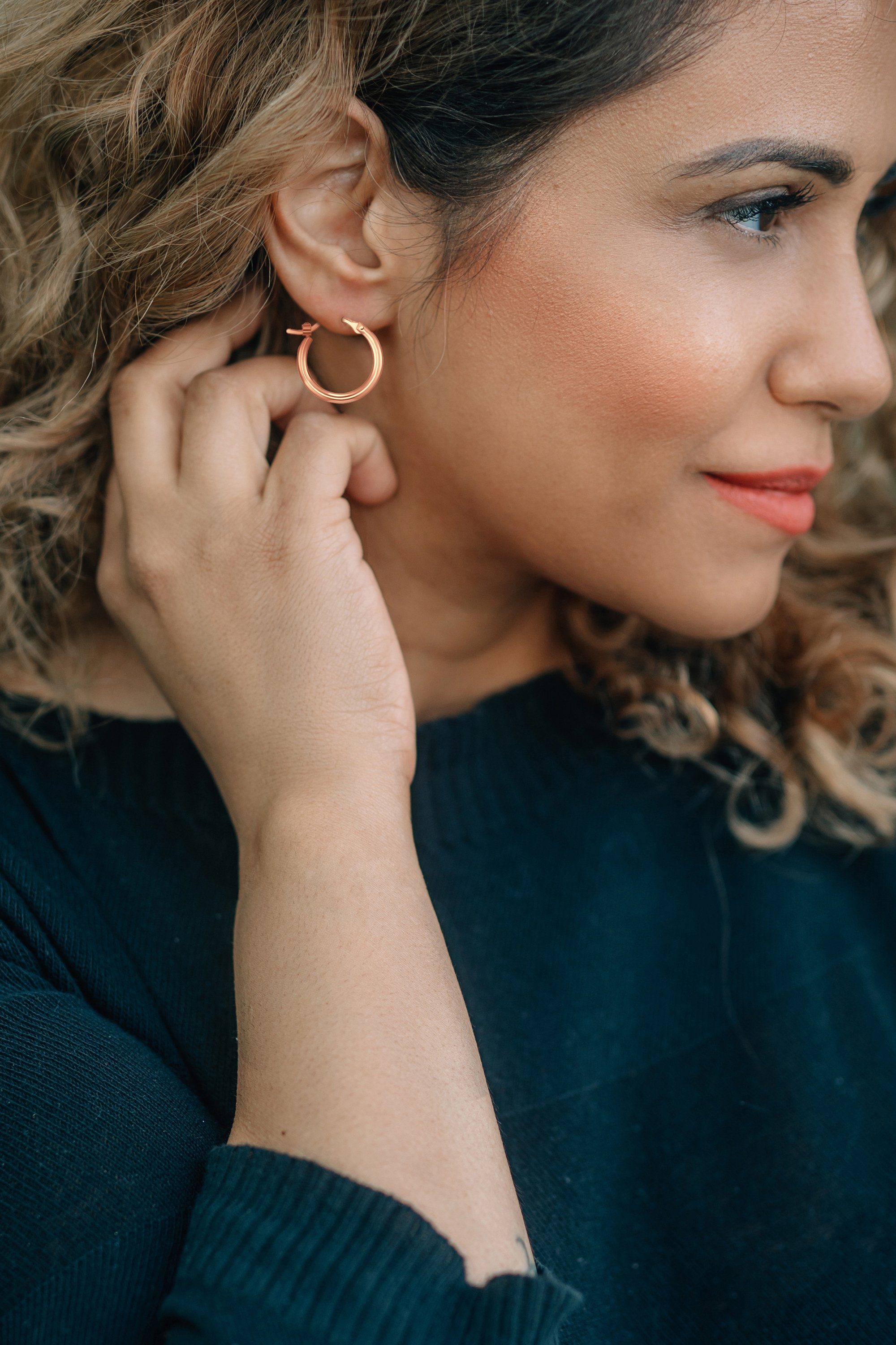 Heideman Paar Ohrstecker Creole rose goldfarben günstig online kaufen