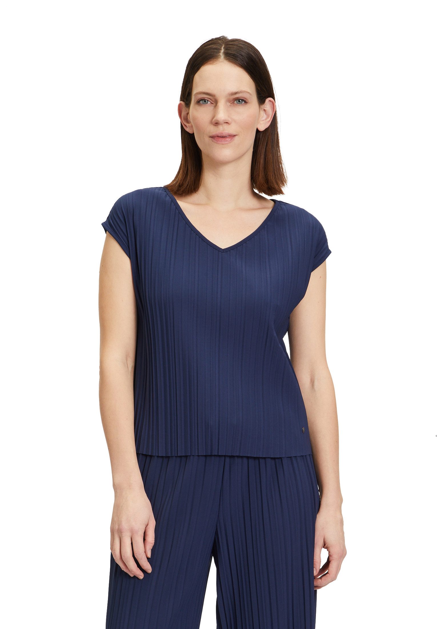 T-Shirt Betty & Co Rundhals-Shirt mit Plissee