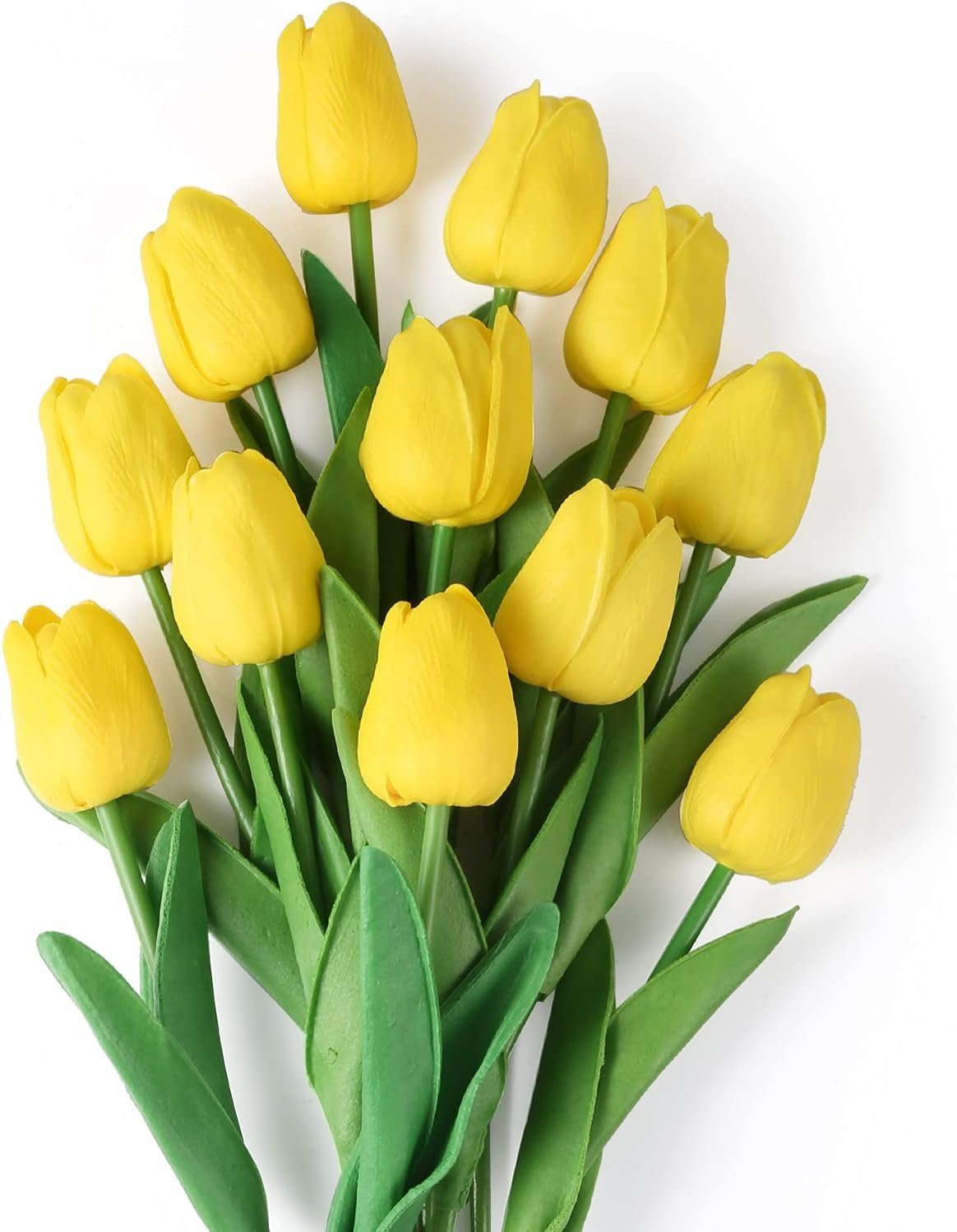 Kunstblume 12 Stück Tulpen,künstliche Caterize Real Künstliche Latex Blume Tulpe Touch