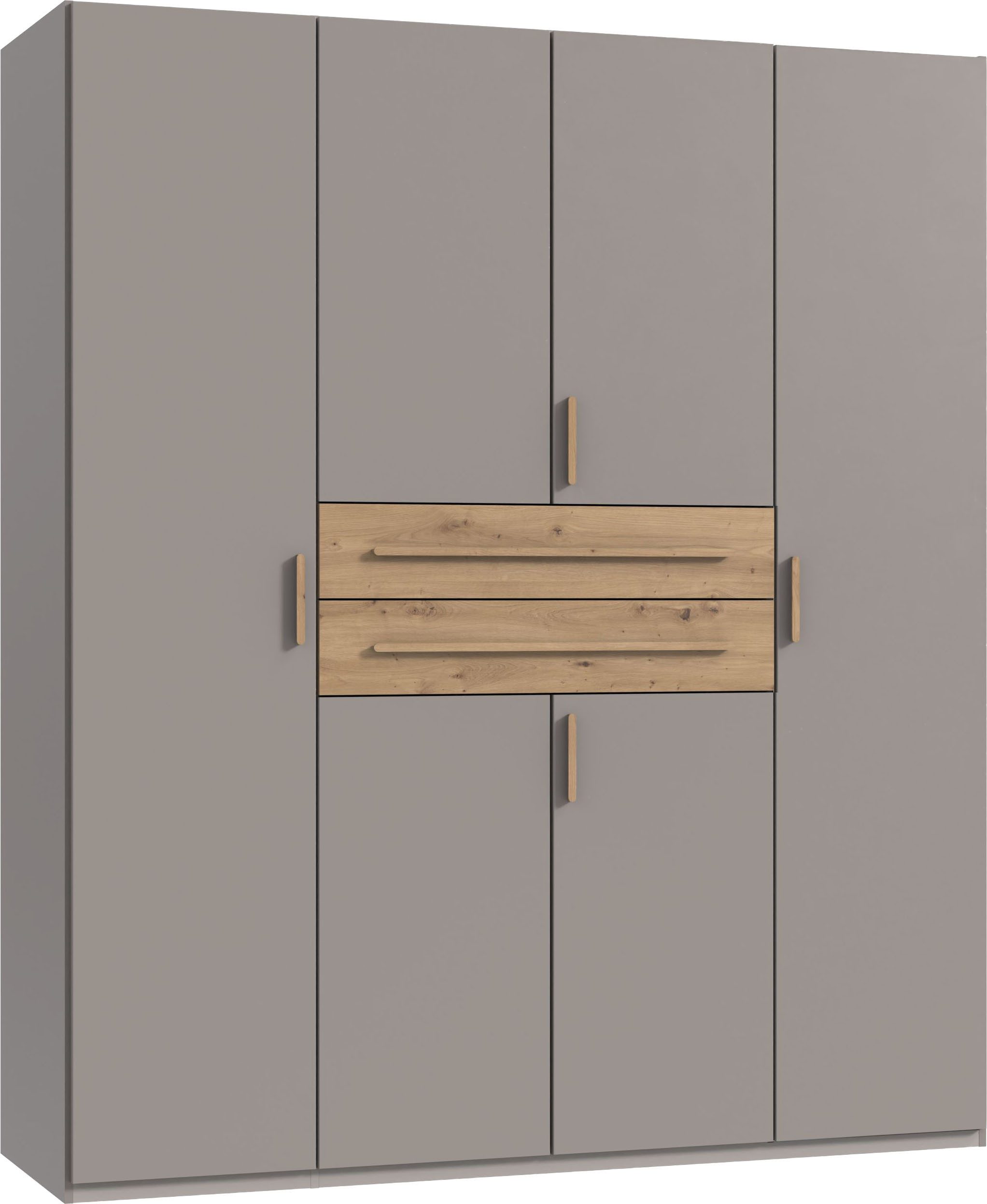 Wimex Drehtürenschrank Digit, erhältlich in den Breiten 180cm, 225cm oder 270cm (Schlafzimmer Schrank Bestseller in moderner Optik) Kleiderschrank inkl. zwei Schubkästen in zentraler Höhe