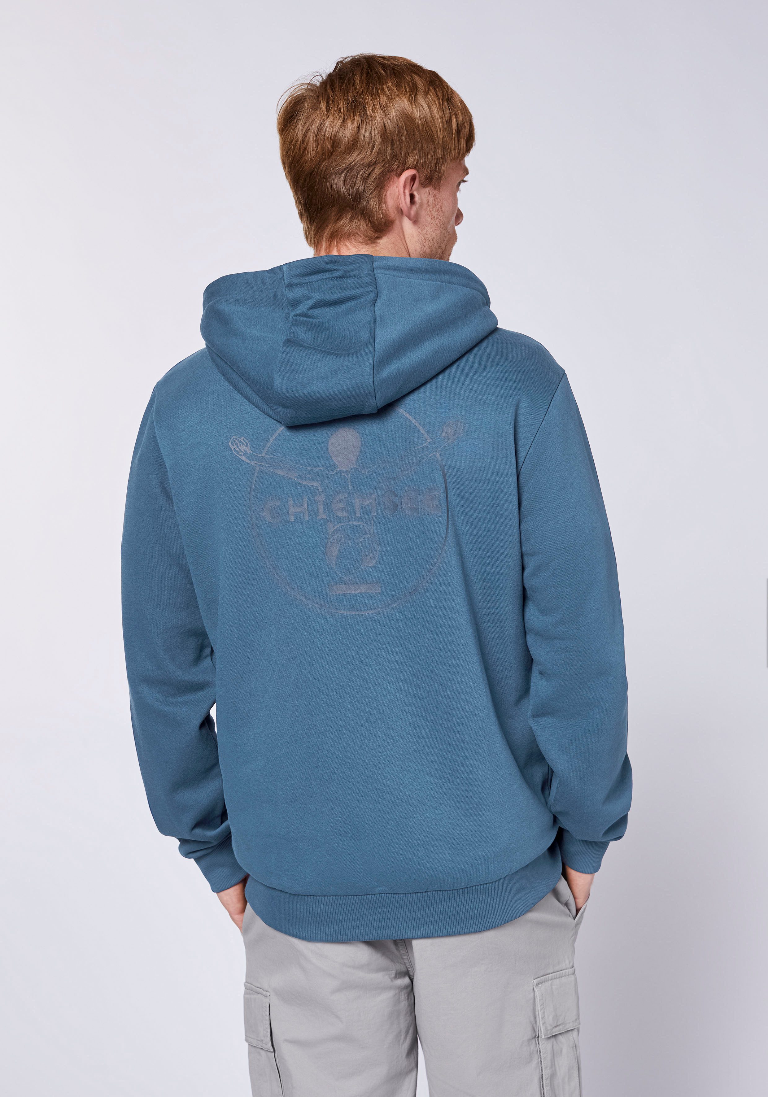 Chiemsee Kapuzensweatshirt - mit großem, tonalen Rubberprint auf dem Rücken