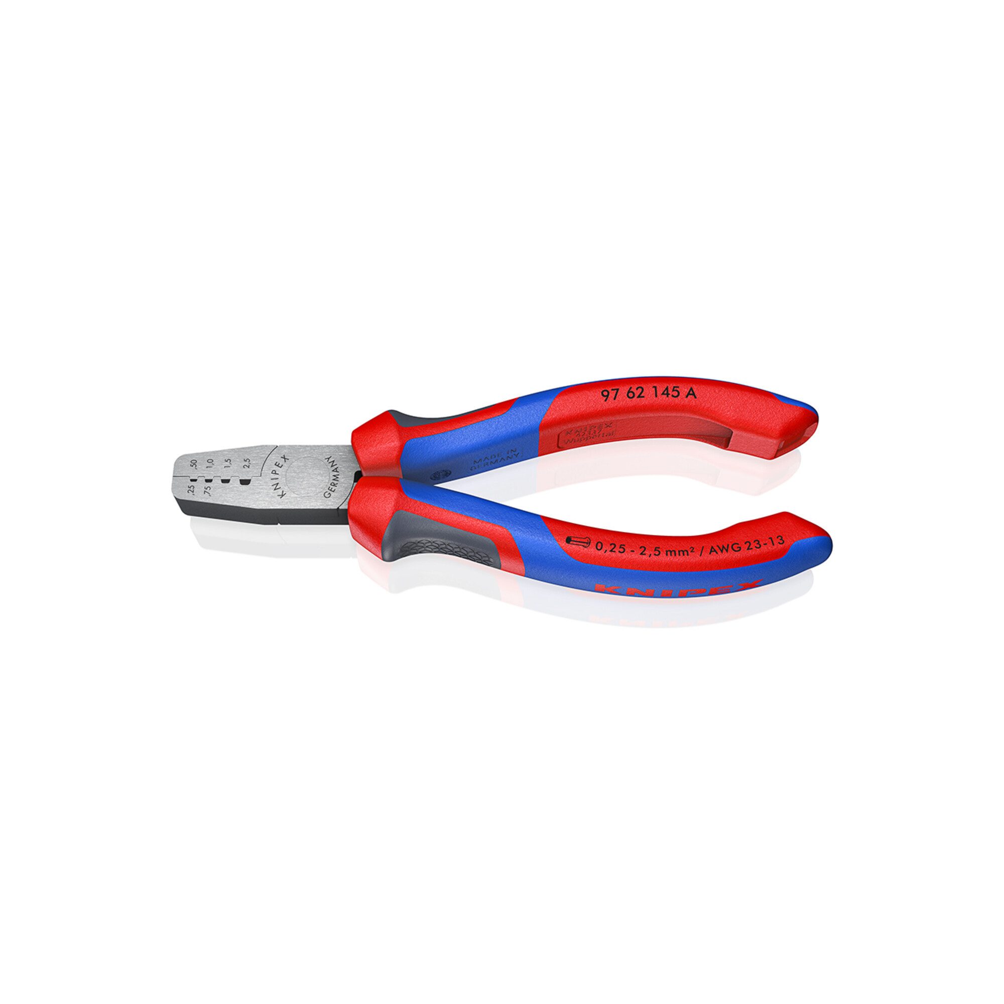 Knipex Crimpzange KNIPEX 97 62 145 A Crimpzange für Aderendhülsen mit Comfort-Griffen 14