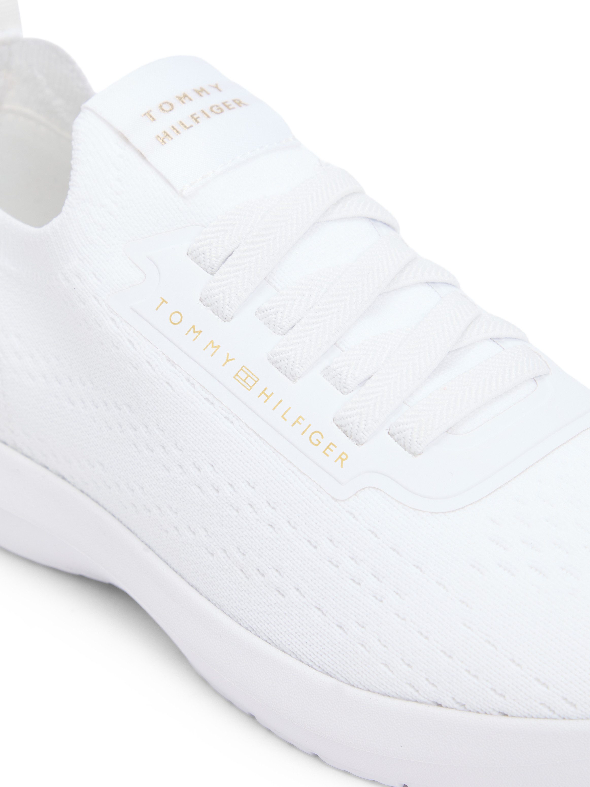 Tommy Hilfiger TH KNIT EXTRALIGHT RUNNER Slip-On Sneaker Freizeitschuh, Halbschuh, Slipper mit elastischen Schnürsenkeln