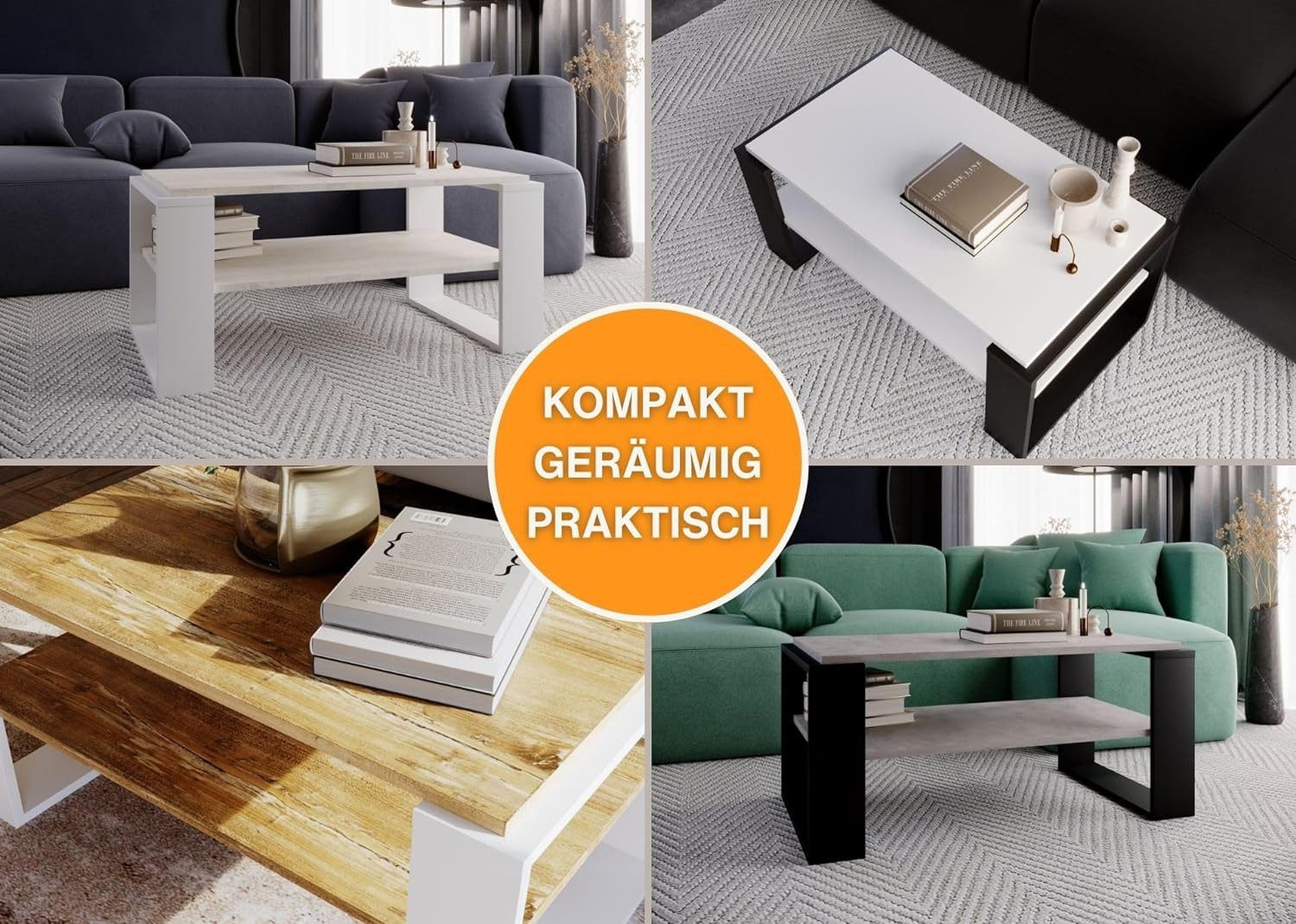 CraftPAK Wohnzimmertisch Kaja96 für Couch aus günstig online kaufen