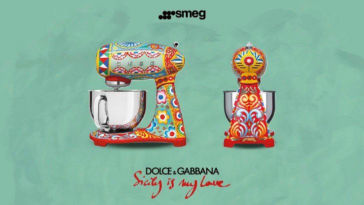 SMEG DOLCE & GABBANA Küchenmaschine SMF03DGEU, 800 W, 4,8 l Schüssel, Limited Edition Dolce & Gabbana Sicily is my Love