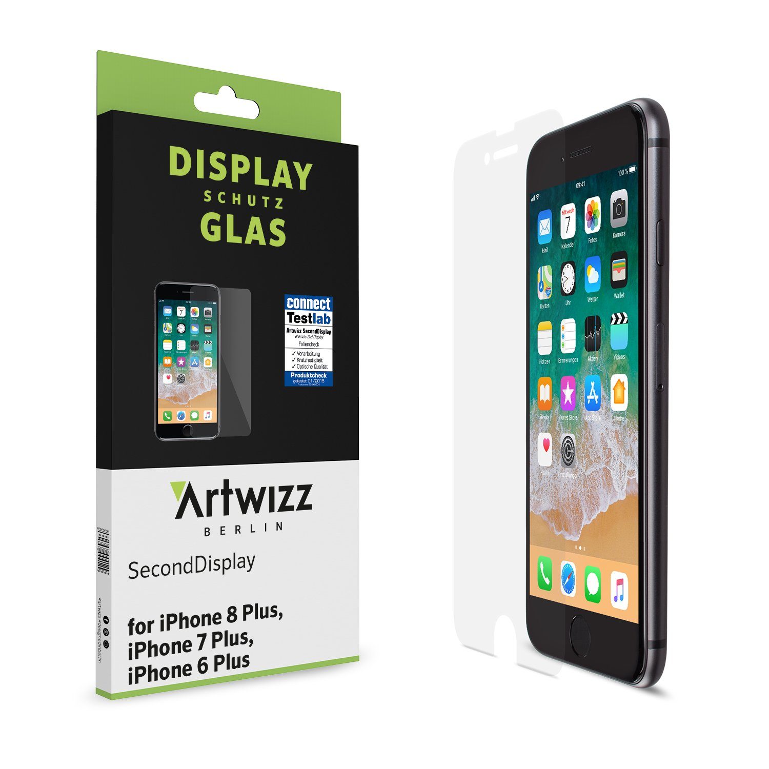 Artwizz Schutzfolie SecondDisplay for iPhone 6/6s Plus (Glass Protection), iPhone  6 PLUS, iPhone 6S PLUS