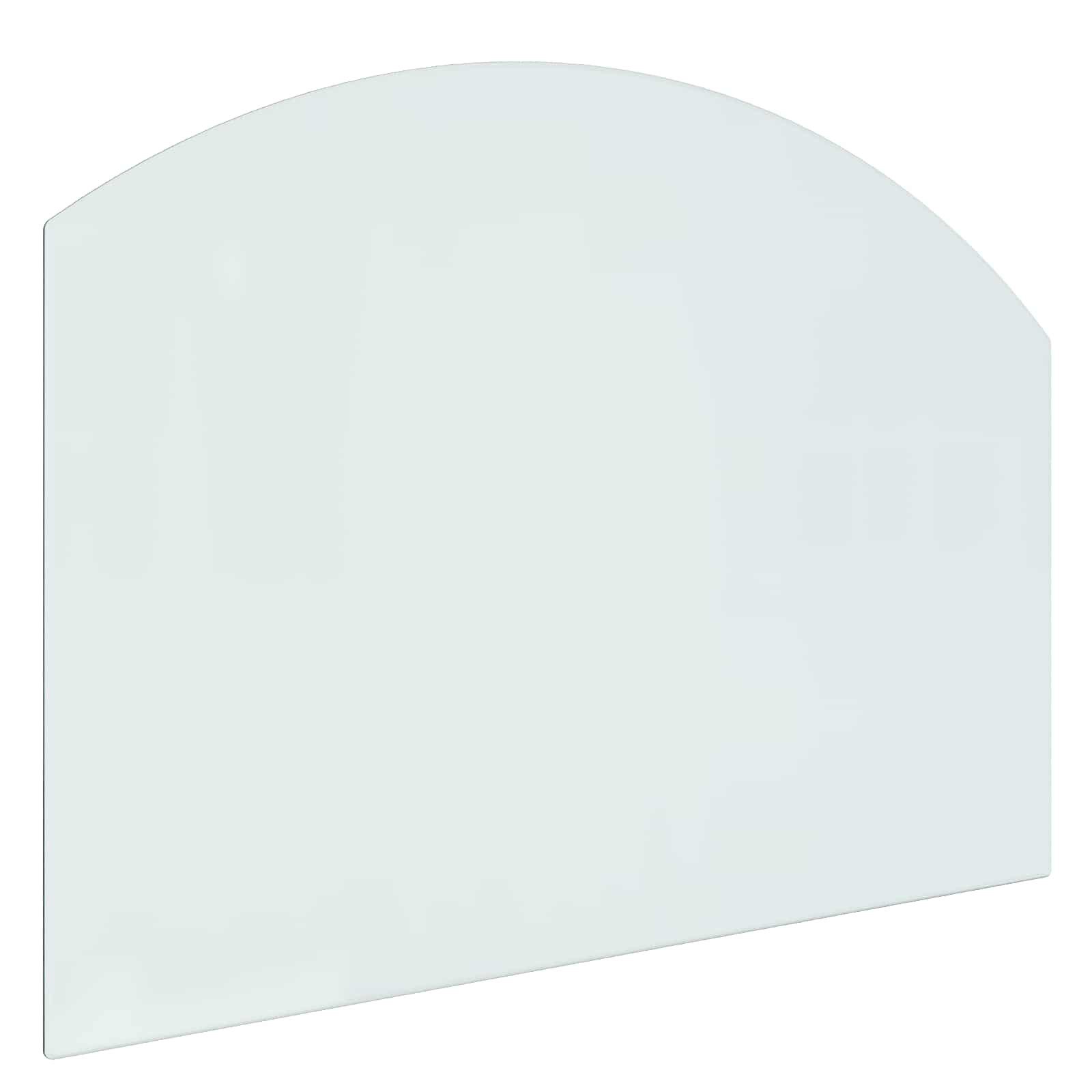 vidaXL Bodenplatte Feuerstelle Glasplatte Transparent 80 x 60 cm Glas, (1-St)