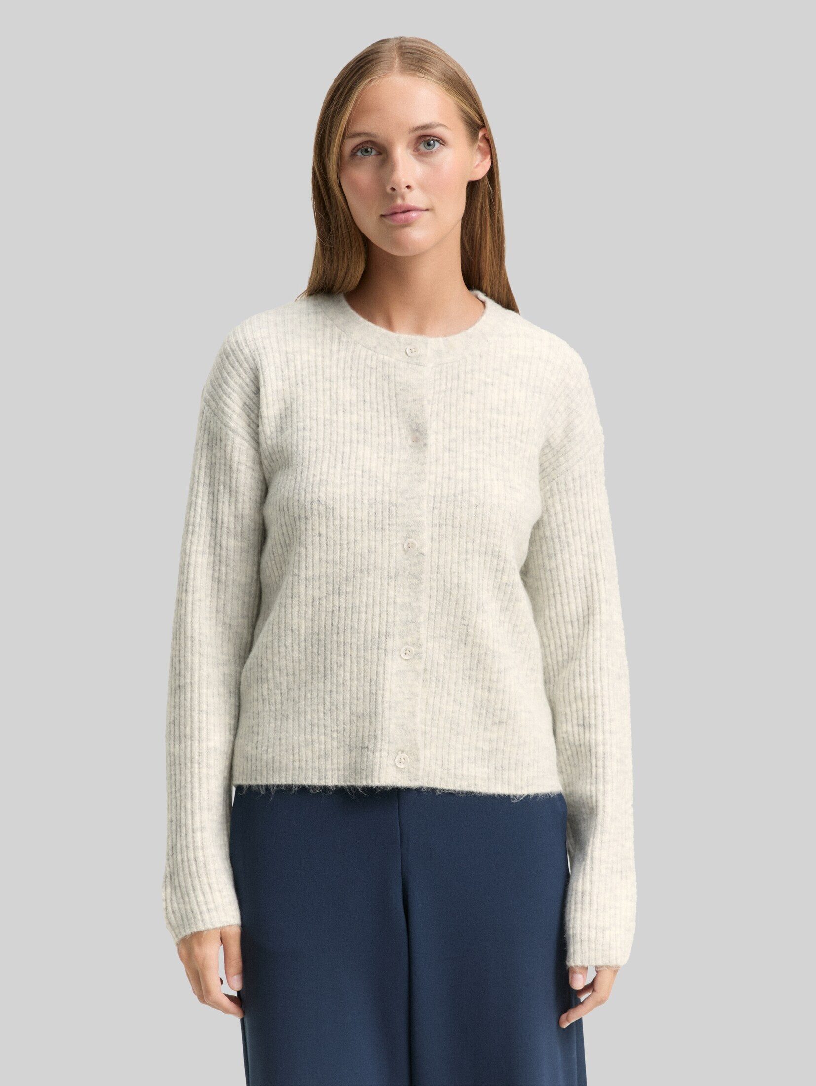 TOM TAILOR Denim Cardigan Pullover & Strickjacken Cosy Cardigan mit Rundhalsausschnitt