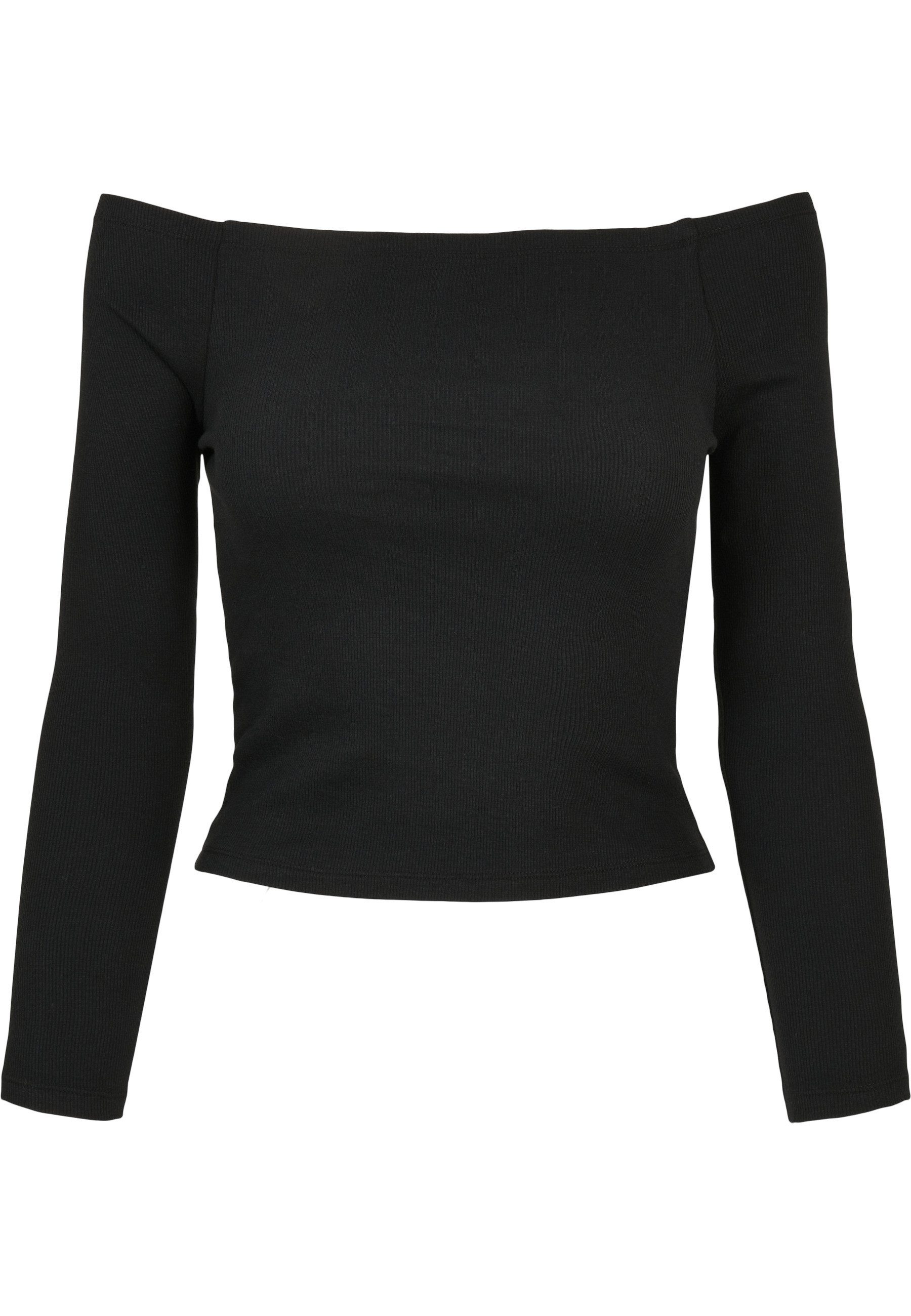 URBAN CLASSICS Langarmshirt Urban Classics Damen Ladies Off Shoulder Rib Longsleeve (1-tlg)