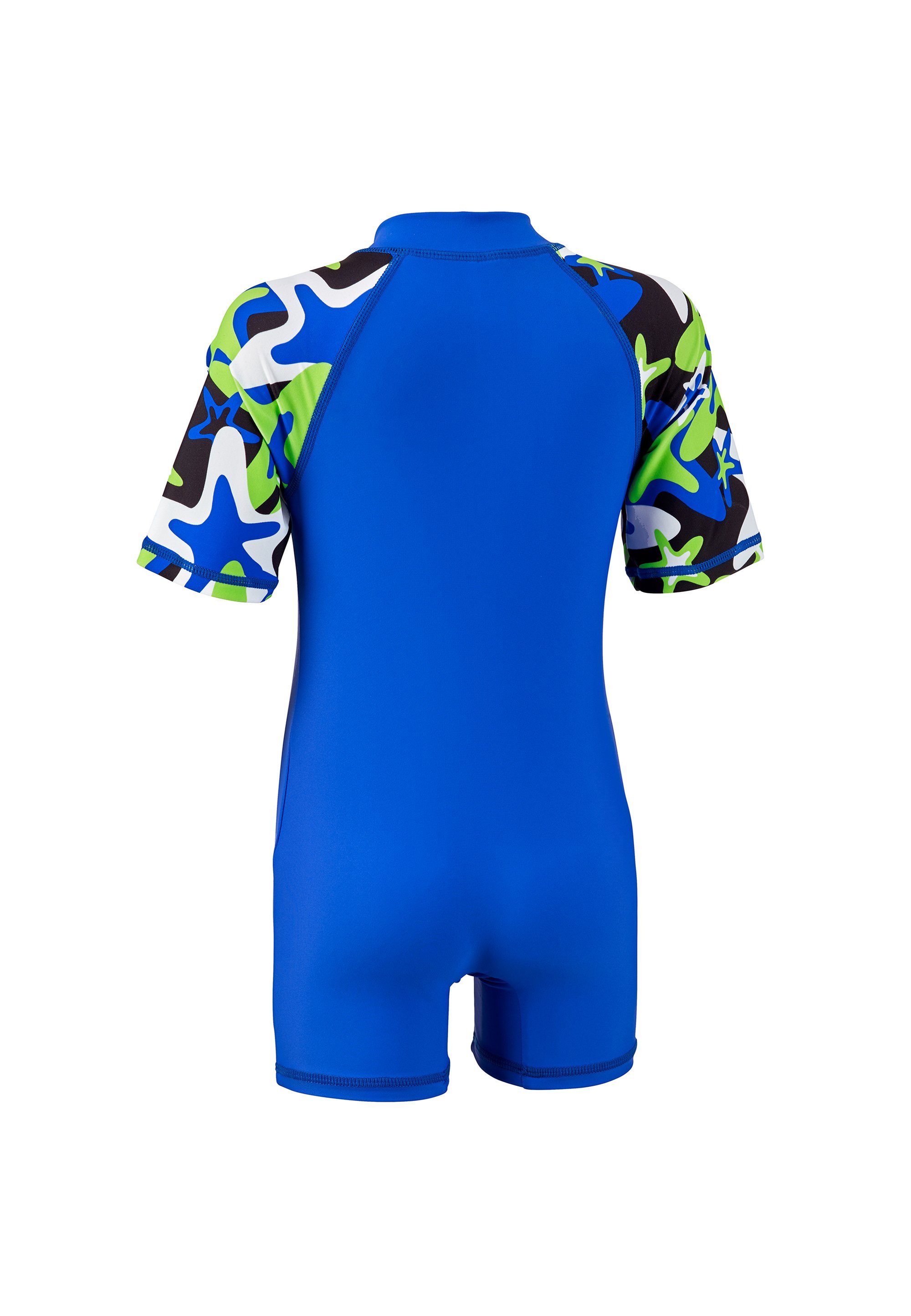 Beco Beermann Badeanzug BECO-SEALIFE® UV50+ perfekter Sonnenschutz Einteiler und Schutzanzug ultraweich trocknend (1-St) blau schnell