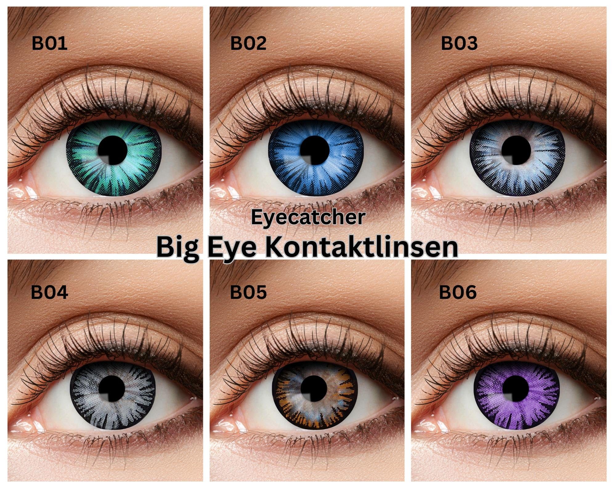 Eyecatcher Farblinsen Big Eyes Kontaktlinsen große Augen verschiedene Farben