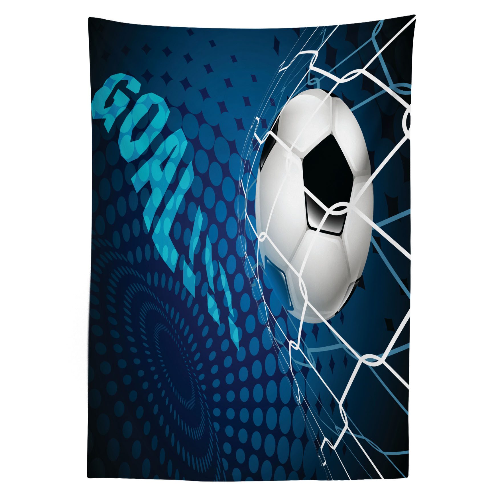 Abakuhaus Tischdecke Farbfest Waschbar Für den Außen Bereich geeignet Klare Farben, Fußball Zusammenfassung Ziel Muster