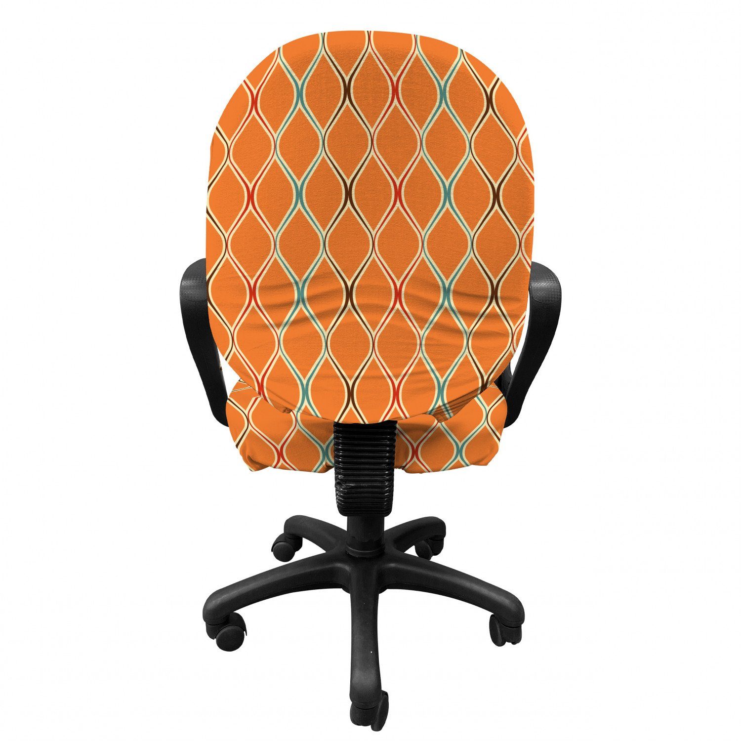 Bürostuhlhusse dekorative Inspired Stretchgewebe, Orange aus Abakuhaus, trippy Schutzhülle
