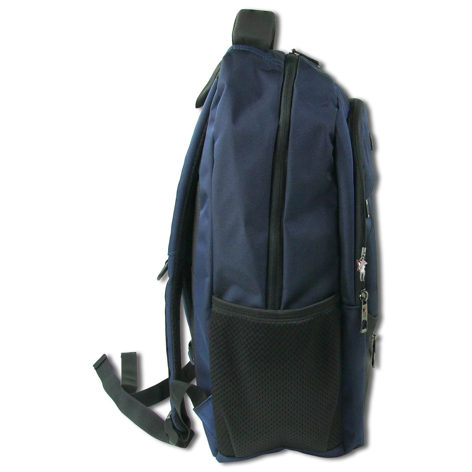Travel N Meet Cityrucksack Travel N Meet Laptoprucksack, Rucksack, Herren Businessrucksack Polyester, blau ca. 47cm hoch