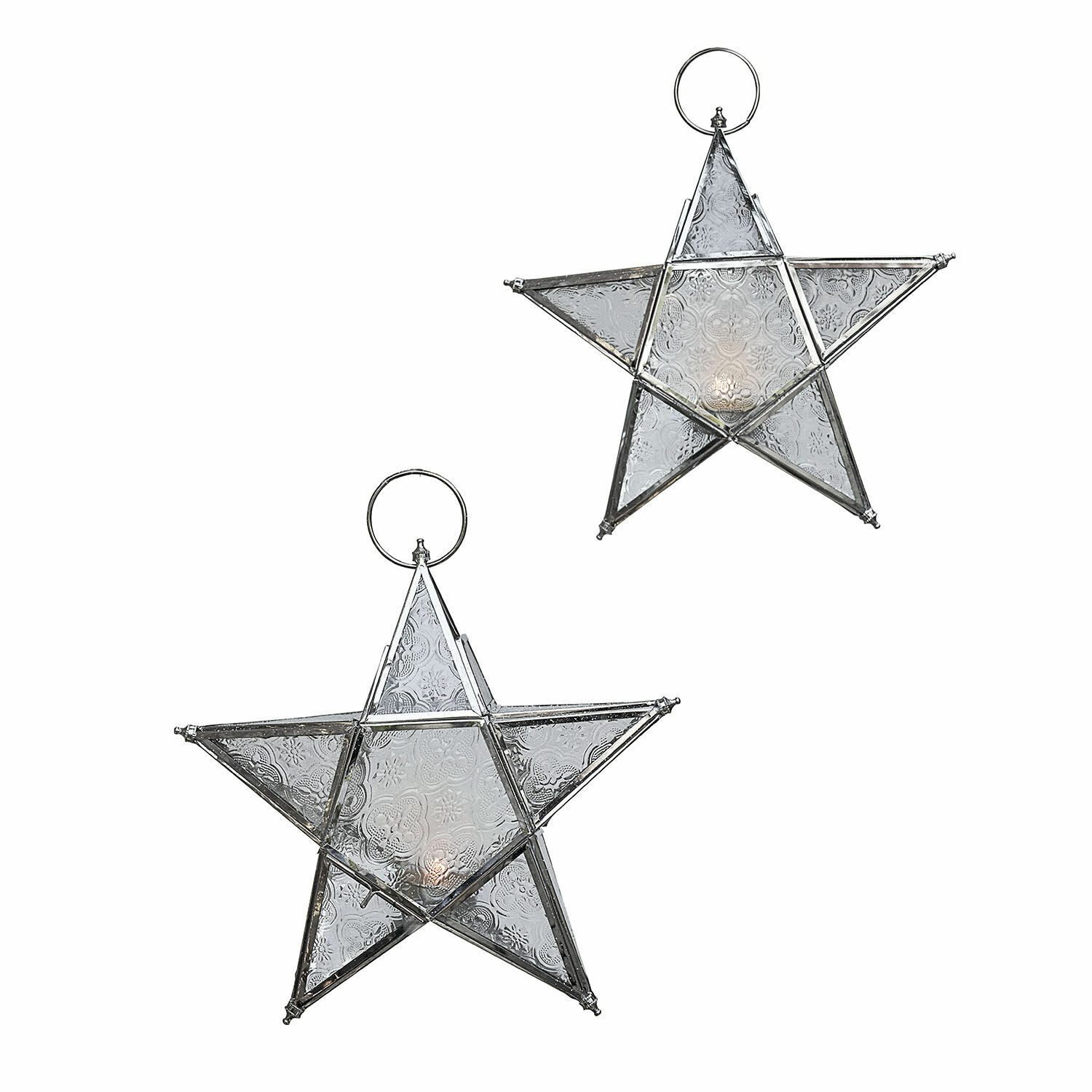 Mirabeau Weihnachtsfigur Windlicht 2er Set Kian klar/silber (2er Set, 2er S günstig online kaufen