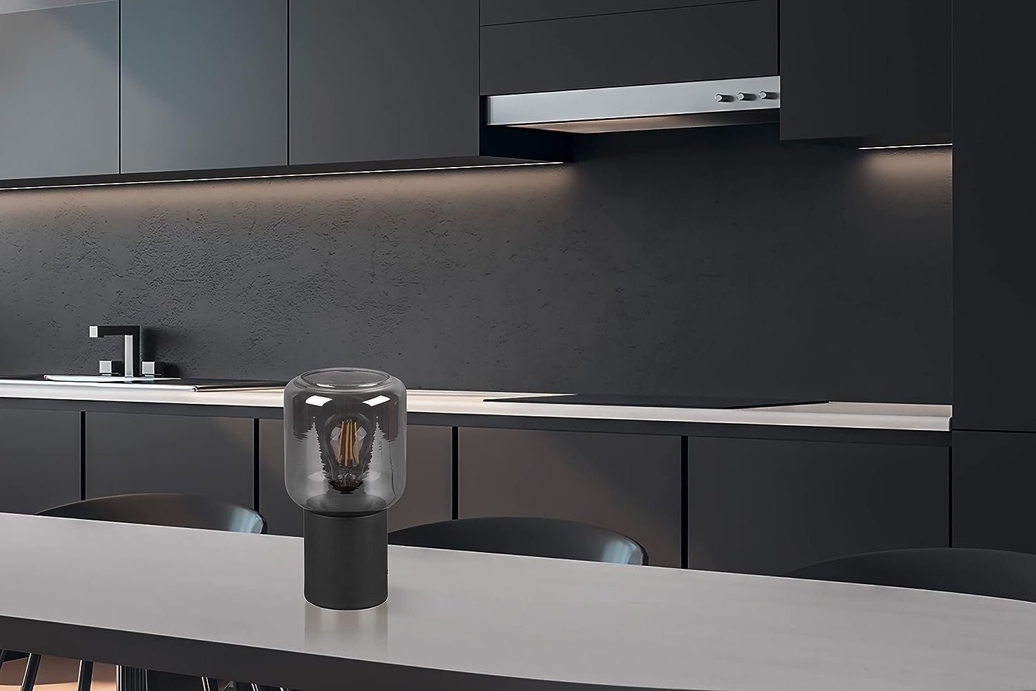 lightling Tischleuchte Niklas, ohne Leuchtmittel, Tischlampe mit Schirm aus günstig online kaufen