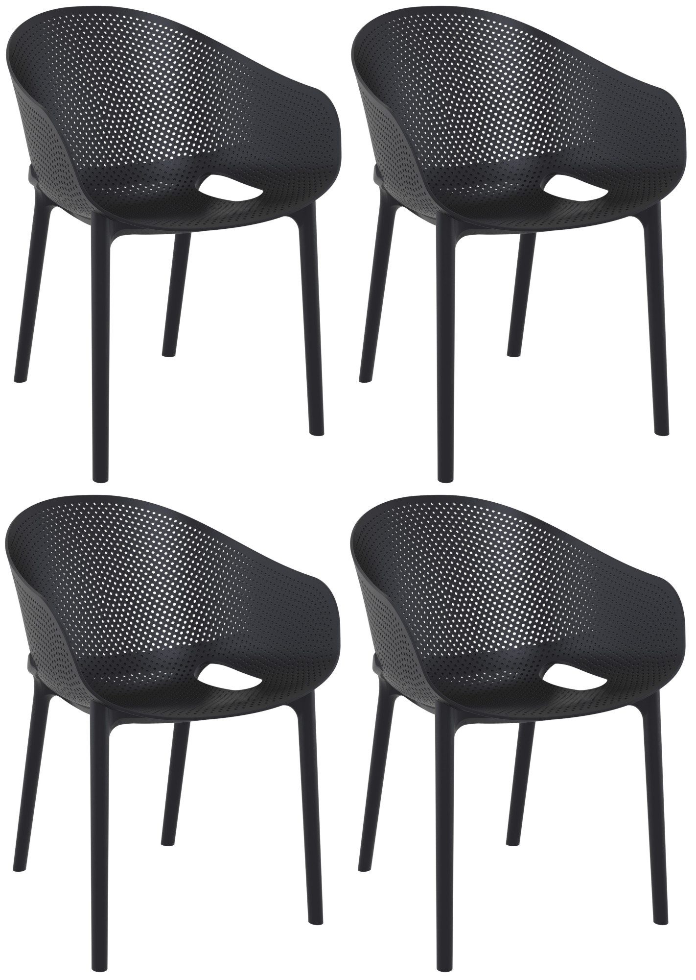 CLP Gartenstuhl Sky Pro (4er Set), witterungsfest, modernes Design