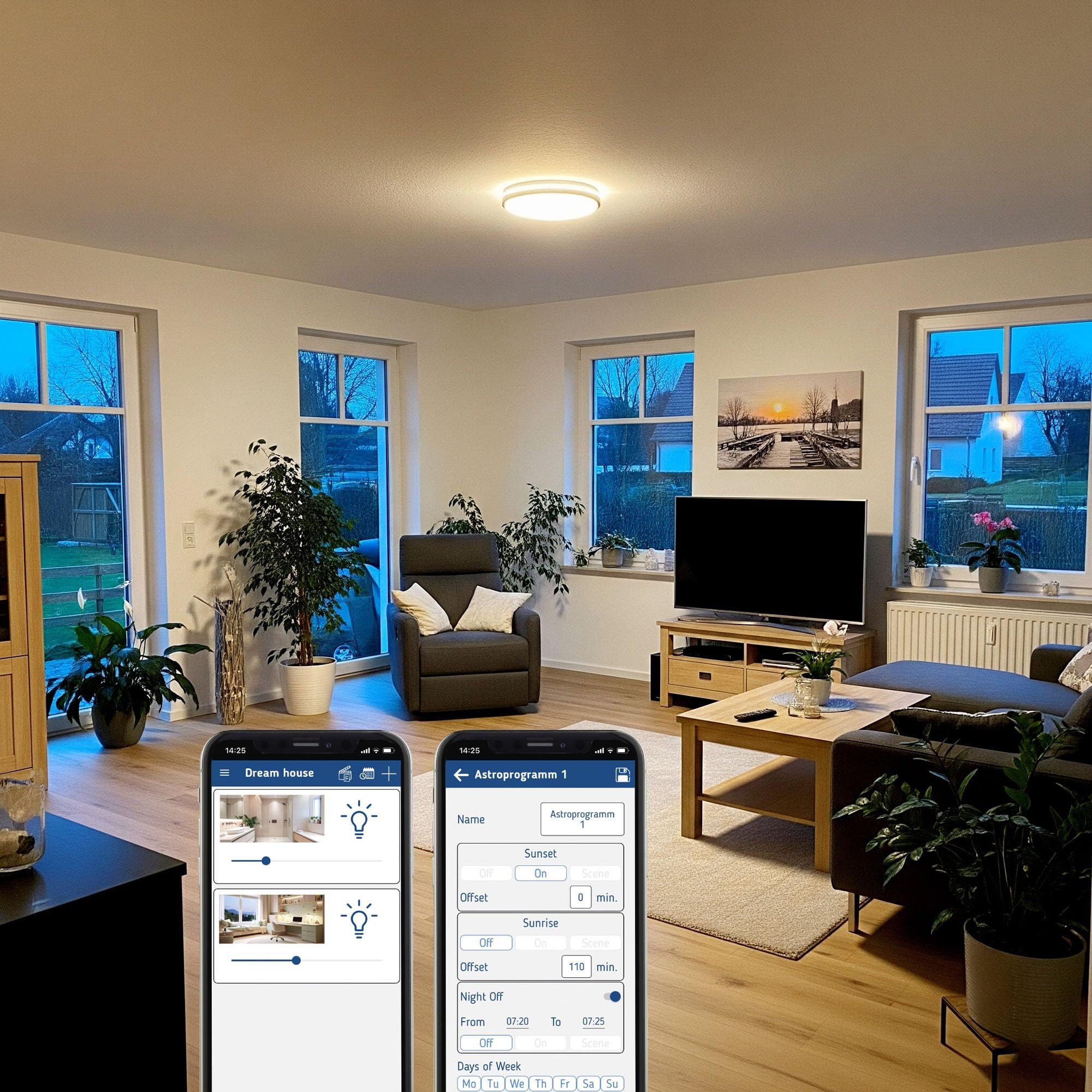 theben Drehdimmer DIMAX 540 APP B, Mini UP-Dimmer, Bluetooth Mesh, ohne Neutralleiter, App-Steuerung