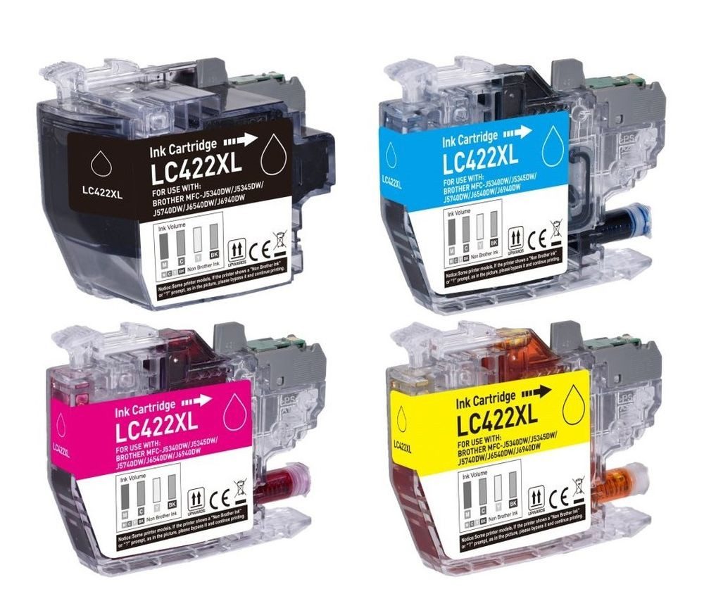 Druckerpatronen-Set LC-422 XL kompatibel mit Brother LC422XL Tintenpatrone