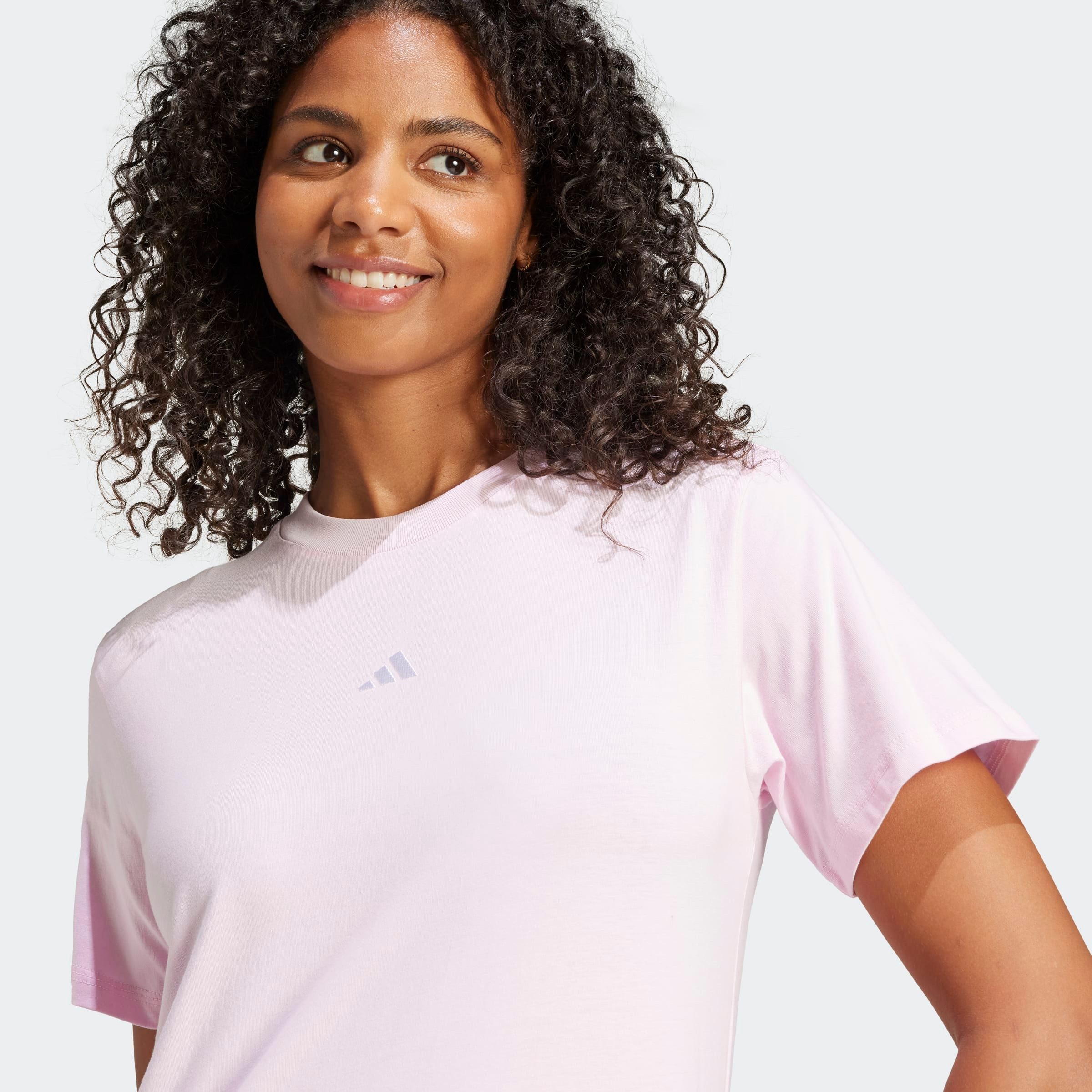 adidas Sportswear T-Shirt ESSENTIALS BAUMWOLL-, KLEINES LOGO mit kleinem 3-Streifen Logo auf der Brust, ohne Verschluss – Bild 5 von 5