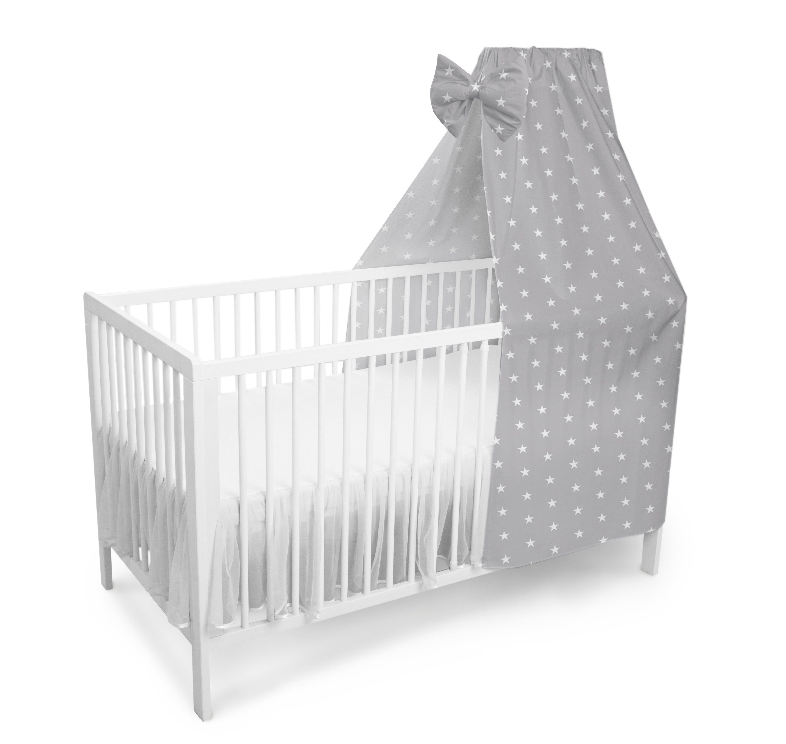 Amilian Betthimmel (Himmel für Babybett; Stubenwagen; Babywiege), Chiffon- oder Vollstoffhimmel