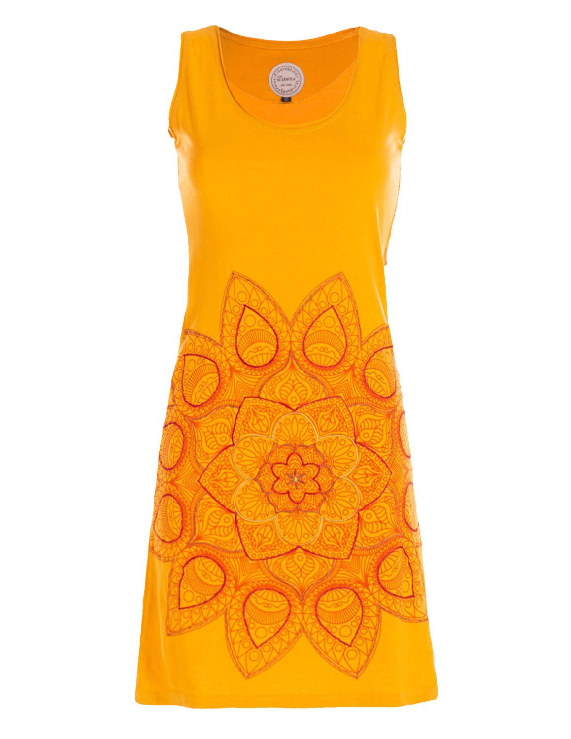 Vishes Sommerkleid Ärmelloses Jersey Kleid Baumwolle Mandala Print Sommer Alternative Mode, Boho, Hippie, Ethno, Festival
